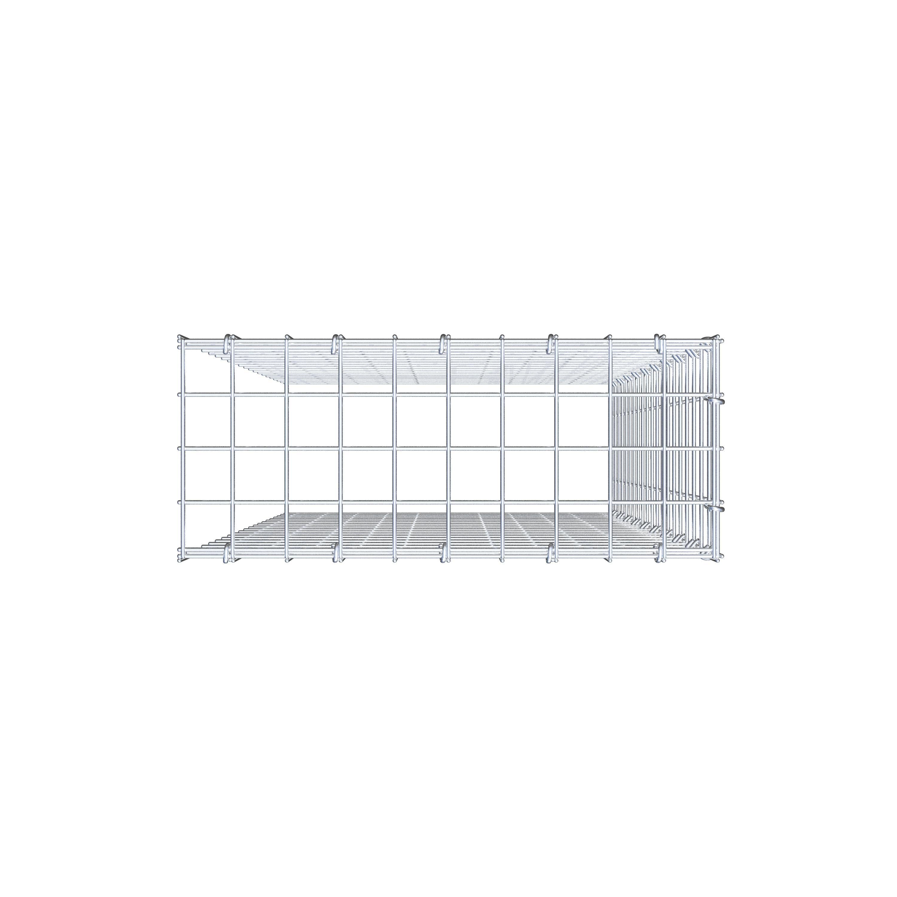 Gabião Tipo 4 100 cm x 50 cm x 20 cm (C x A x P), malhagem 5 cm x 5 cm, anel C