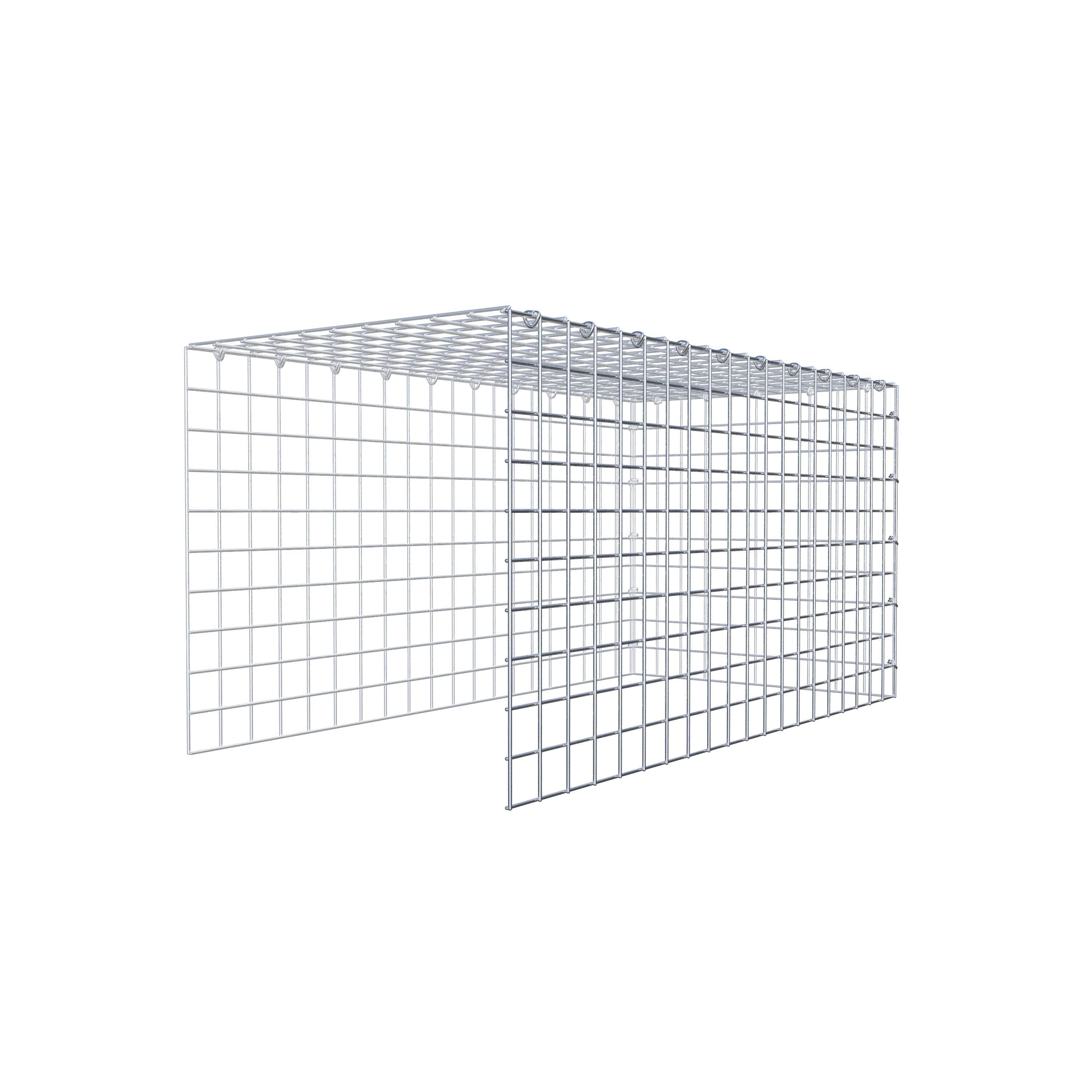 Monteret gabion type 4 100 cm x 50 cm x 50 cm (L x H x D), maskestørrelse 5 cm x 5 cm, C-ring