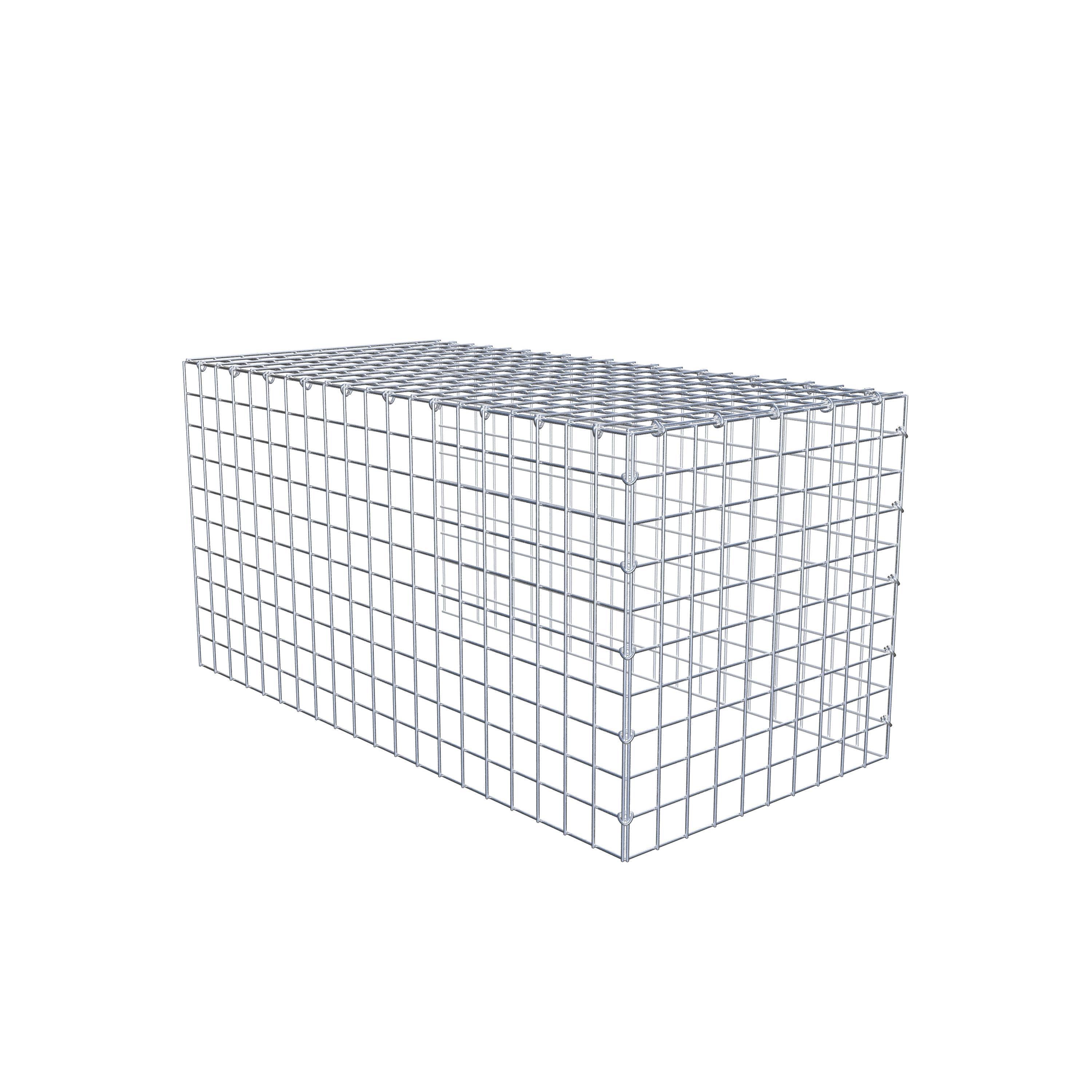 Monteret gabion type 4 100 cm x 50 cm x 50 cm (L x H x D), maskestørrelse 5 cm x 5 cm, C-ring