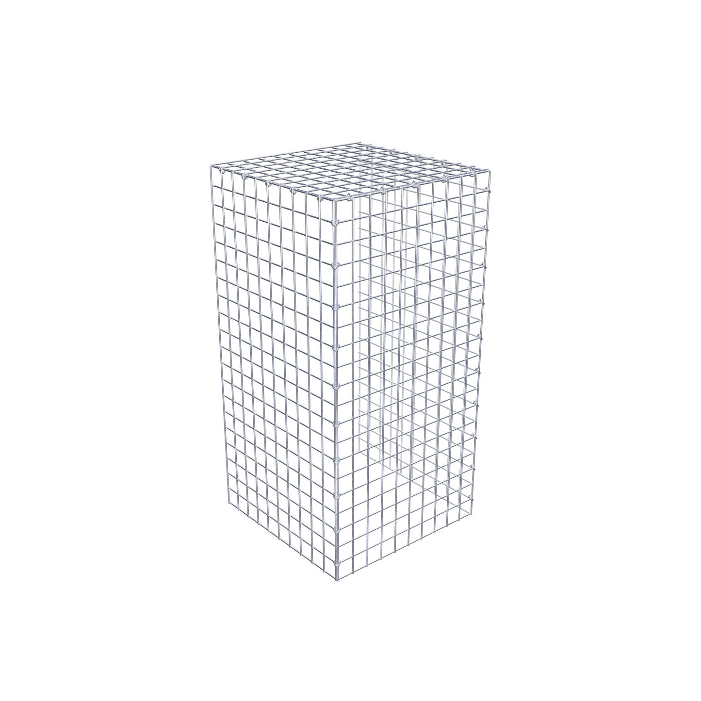 Monteret gabion type 4 100 cm x 50 cm x 50 cm (L x H x D), maskestørrelse 5 cm x 5 cm, C-ring