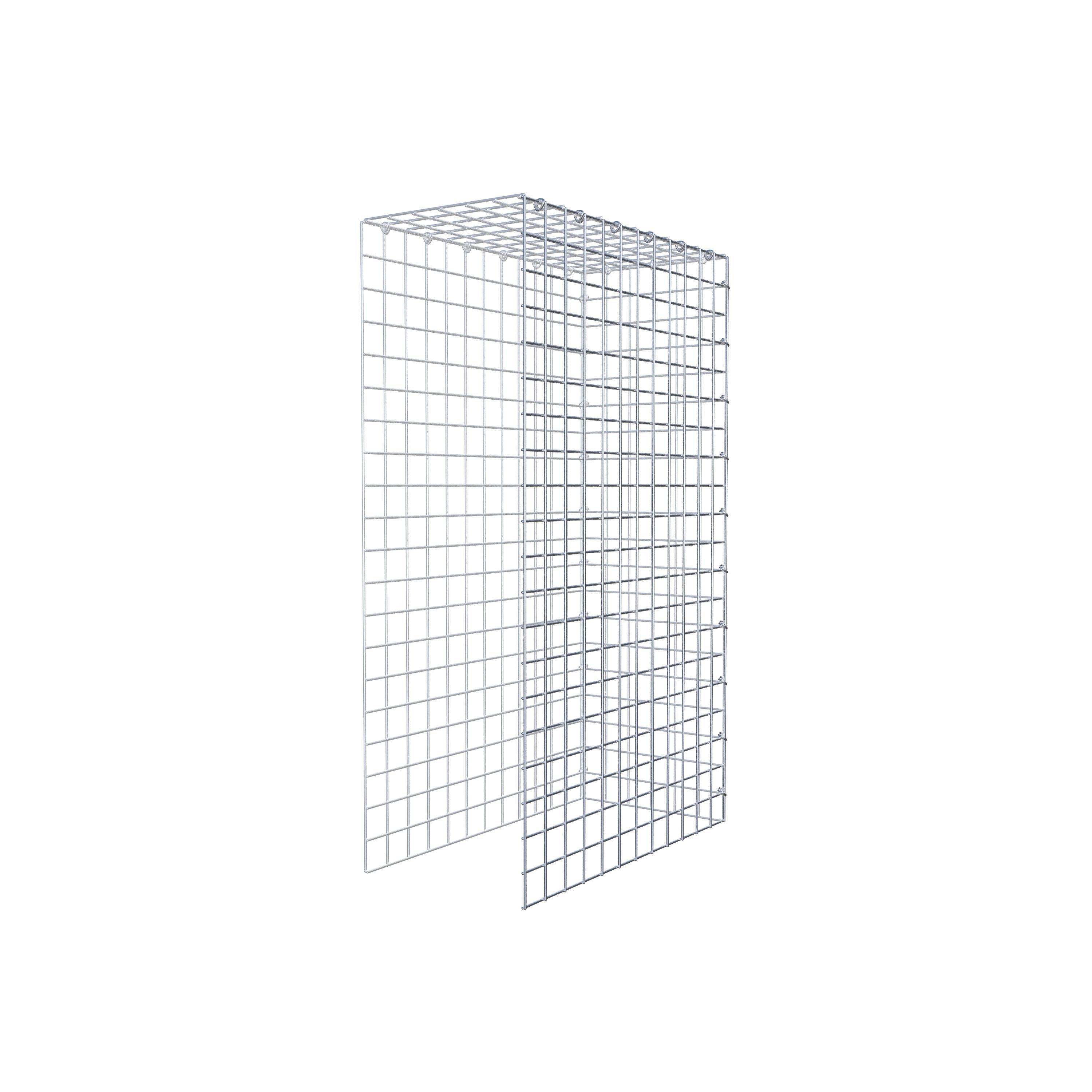 Monteret gabion type 4 100 cm x 60 cm x 30 cm (L x H x D), maskestørrelse 5 cm x 5 cm, C-ring