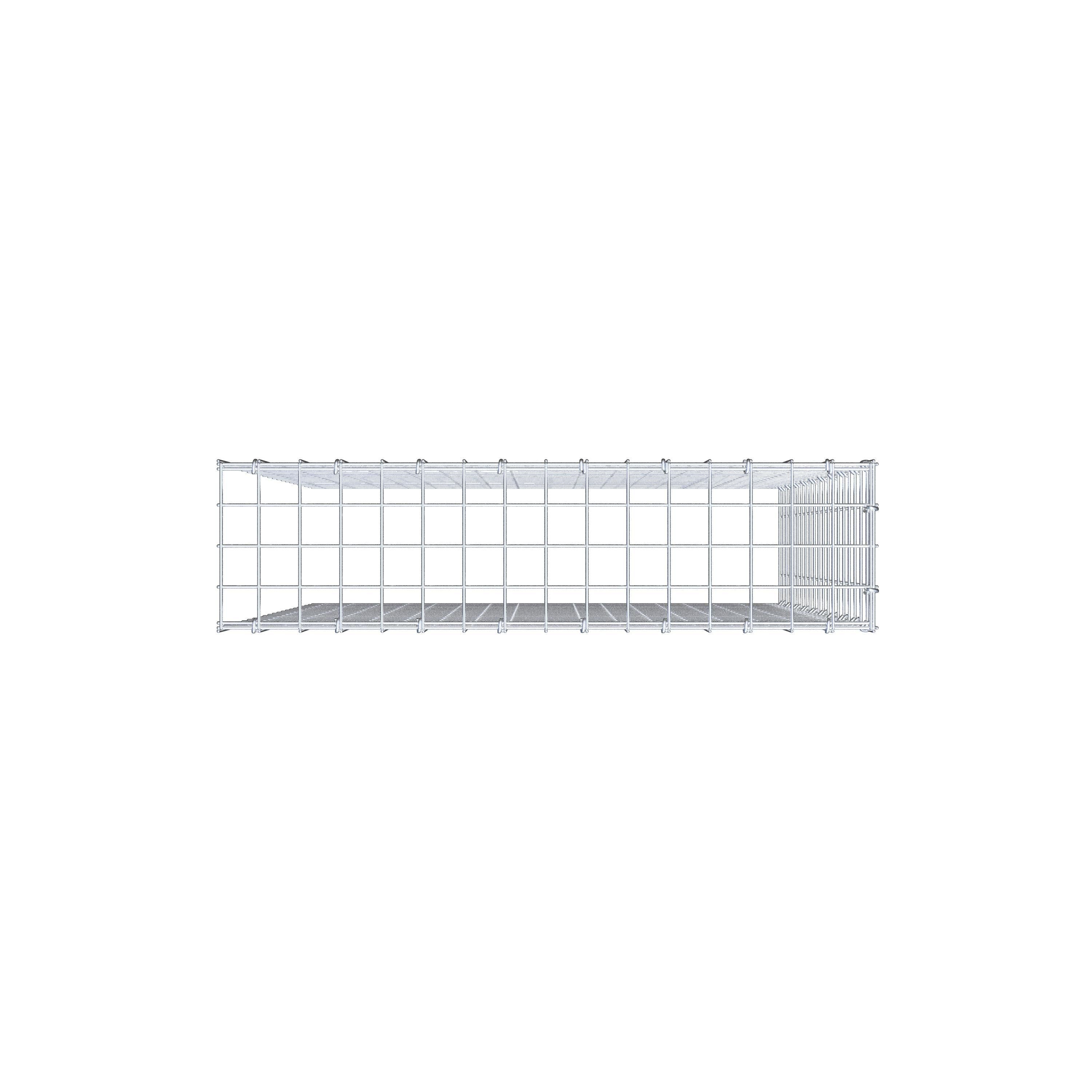 Mounted gabion type 4 100 cm x 80 cm x 20 cm (L x H x D), mesh size 5 cm x 5 cm, C-ring