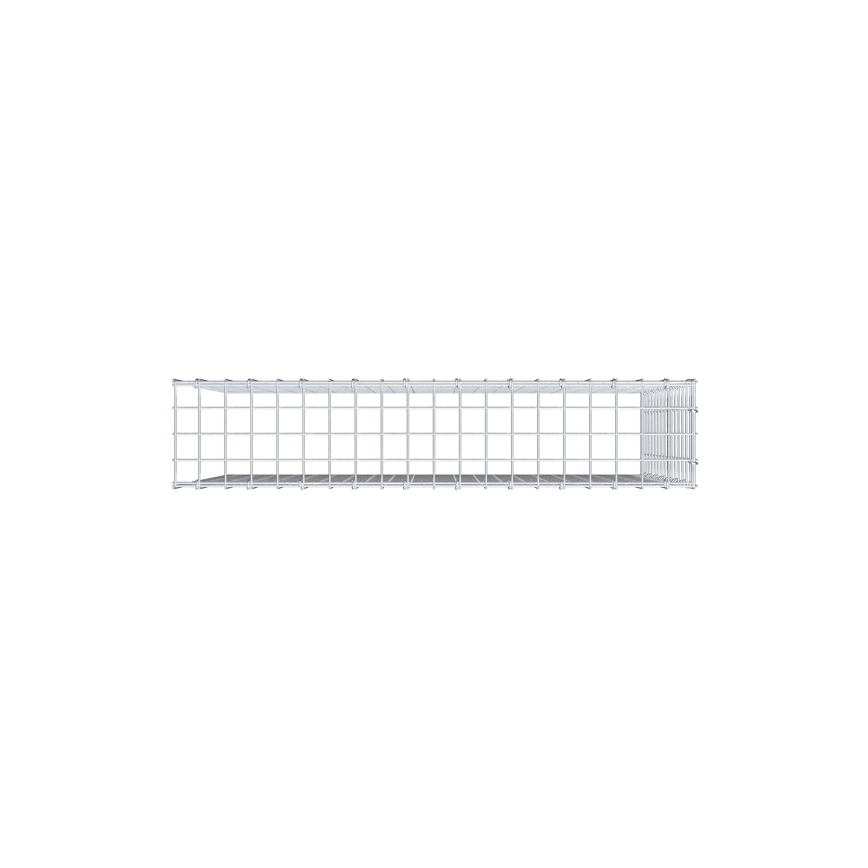 Mounted gabion type 4 100 cm x 80 cm x 20 cm (L x H x D), mesh size 5 cm x 5 cm, C-ring