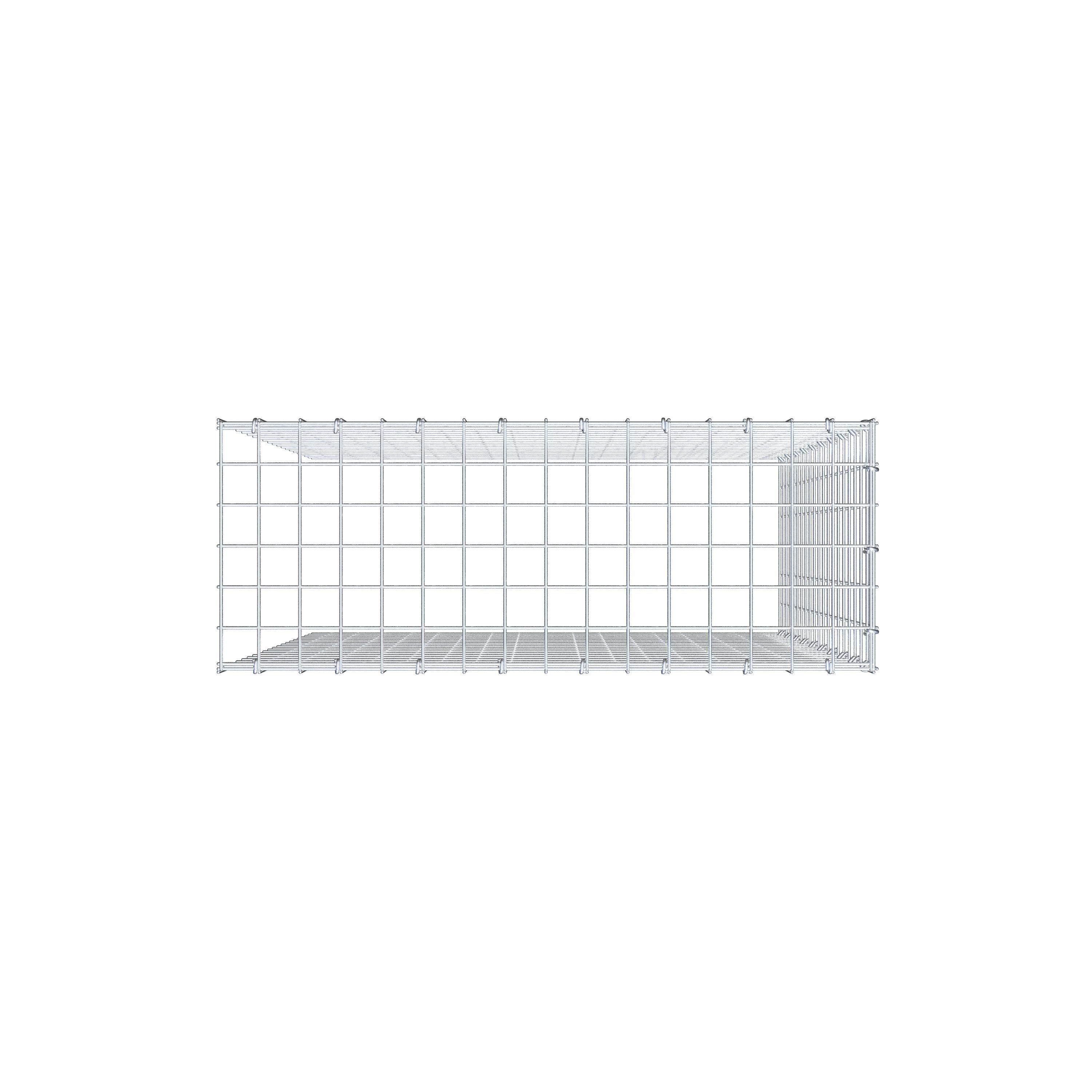 Anbaugabione Typ 4 100 cm x 80 cm x 30 cm (L x H x T), Maschenweite 5 cm x 5 cm, C-Ring