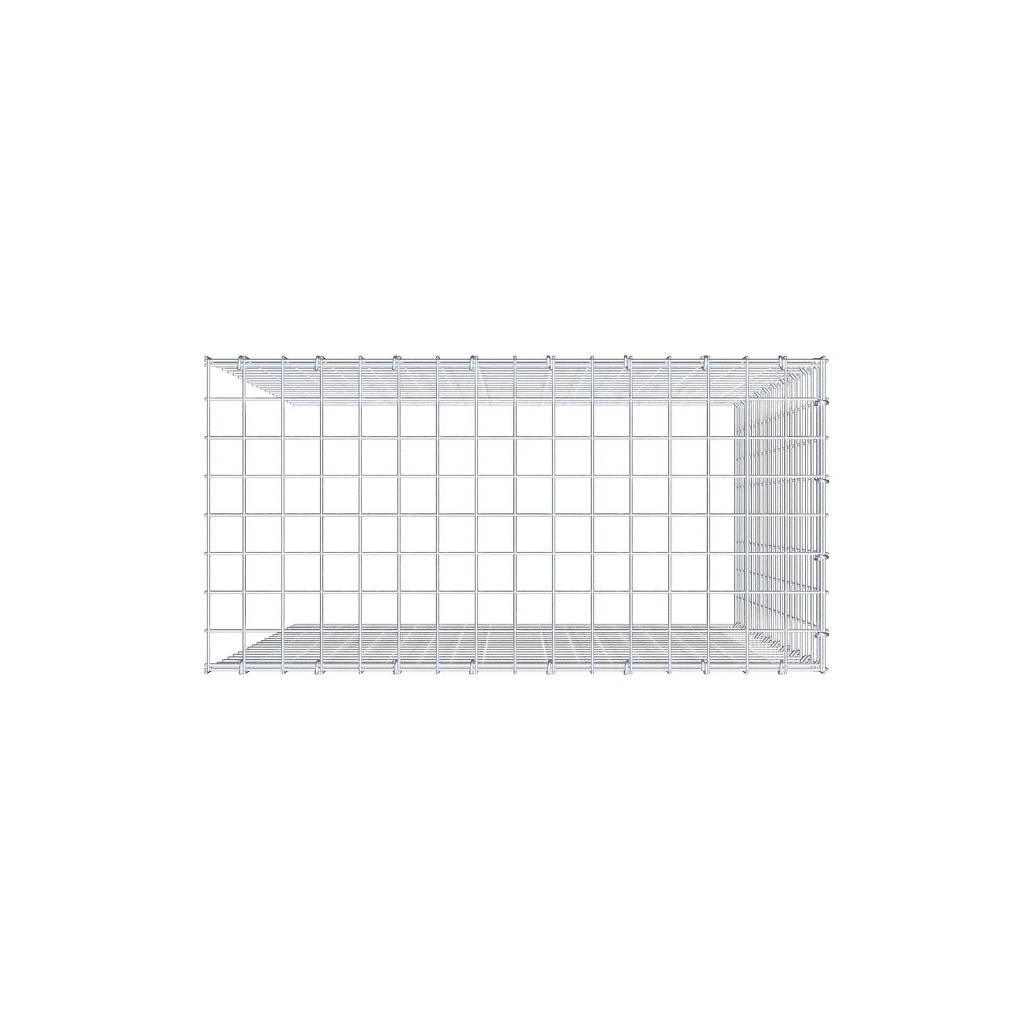 Anbaugabione Typ 4 100 cm x 80 cm x 40 cm (L x H x T), Maschenweite 5 cm x 5 cm, C-Ring
