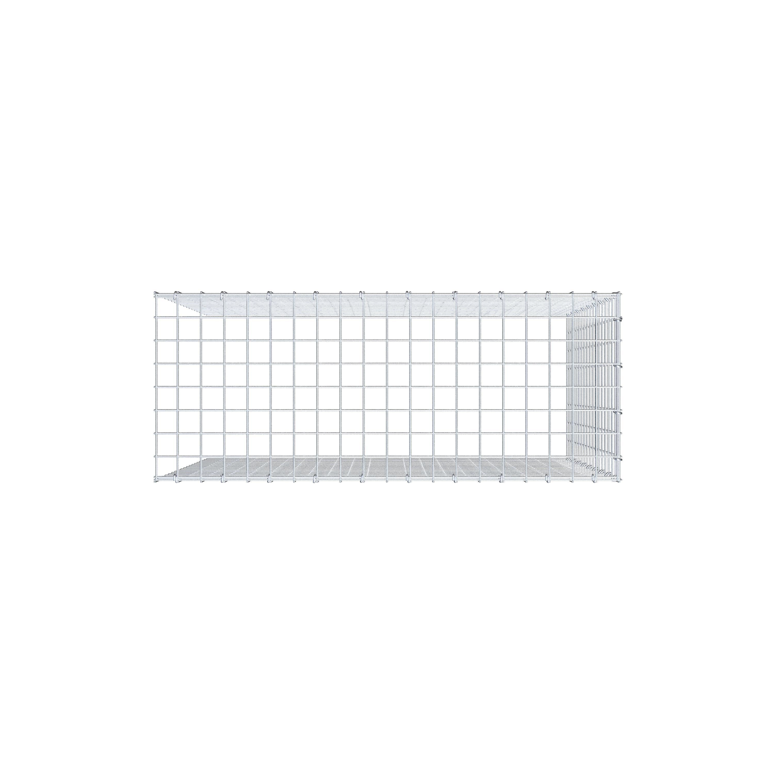 Anbaugabione Typ 4 100 cm x 90 cm x 40 cm (L x H x T), Maschenweite 5 cm x 5 cm, C-Ring