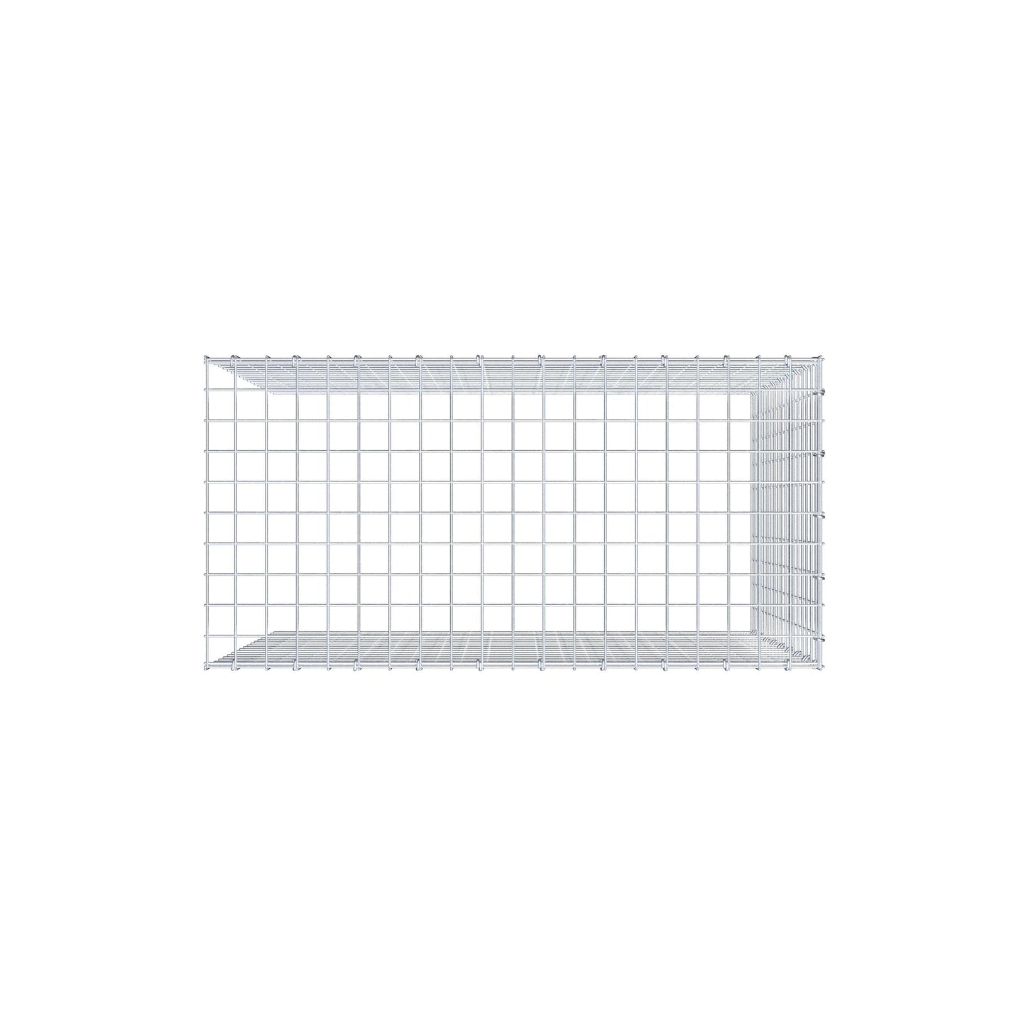 Extra gabion typ 4 100 cm x 90 cm x 50 cm (L x H x D), maskstorlek 5 cm x 5 cm, C-ring