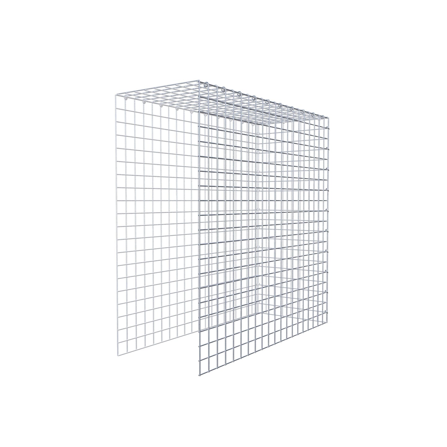 Mounted gabion type 4 100 cm x 100 cm x 40 cm (L x H x D), mesh size 5 cm x 5 cm, C-ring