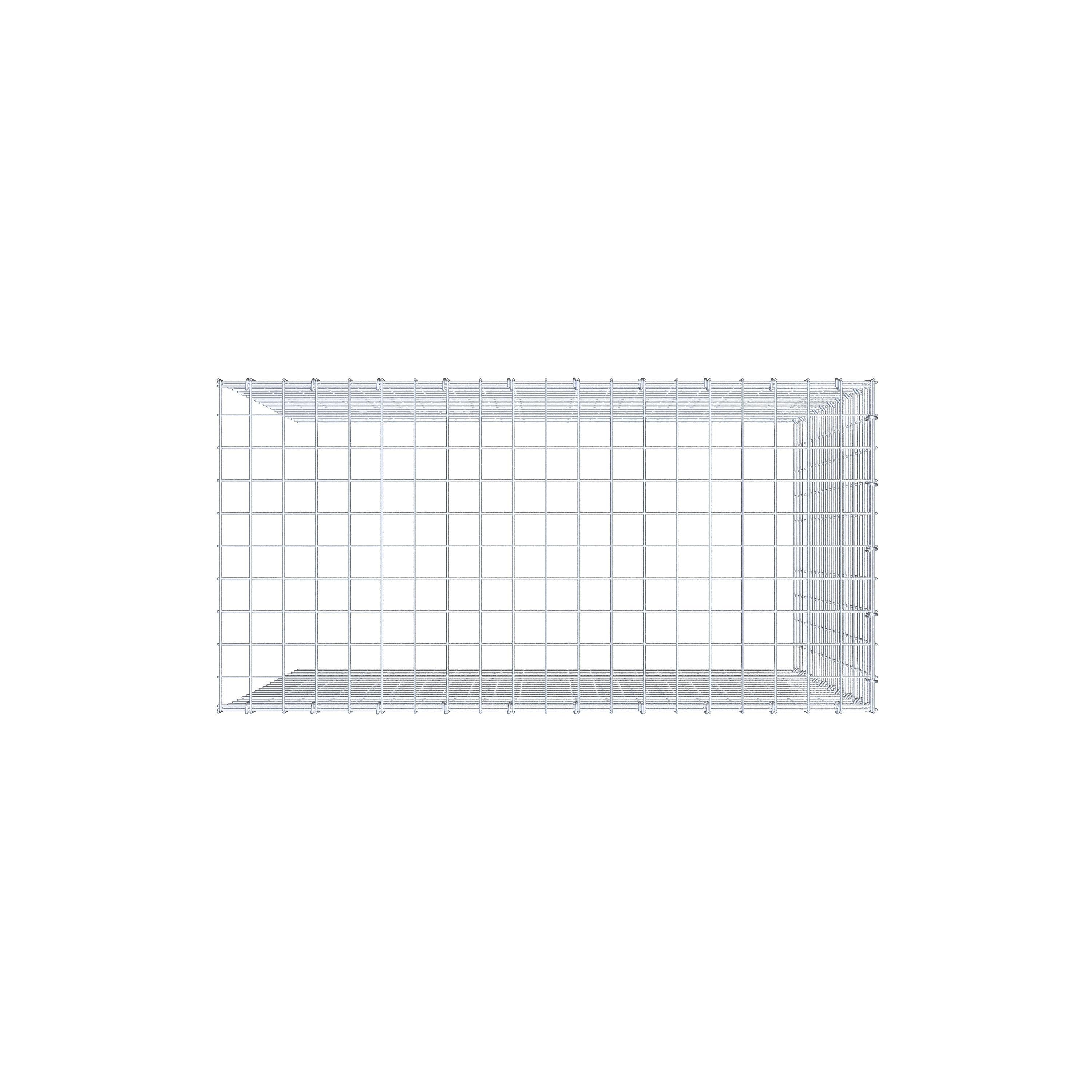 Anbaugabione Typ 4 100 cm x 100 cm x 50 cm (L x H x T), Maschenweite 5 cm x 5 cm, C-Ring