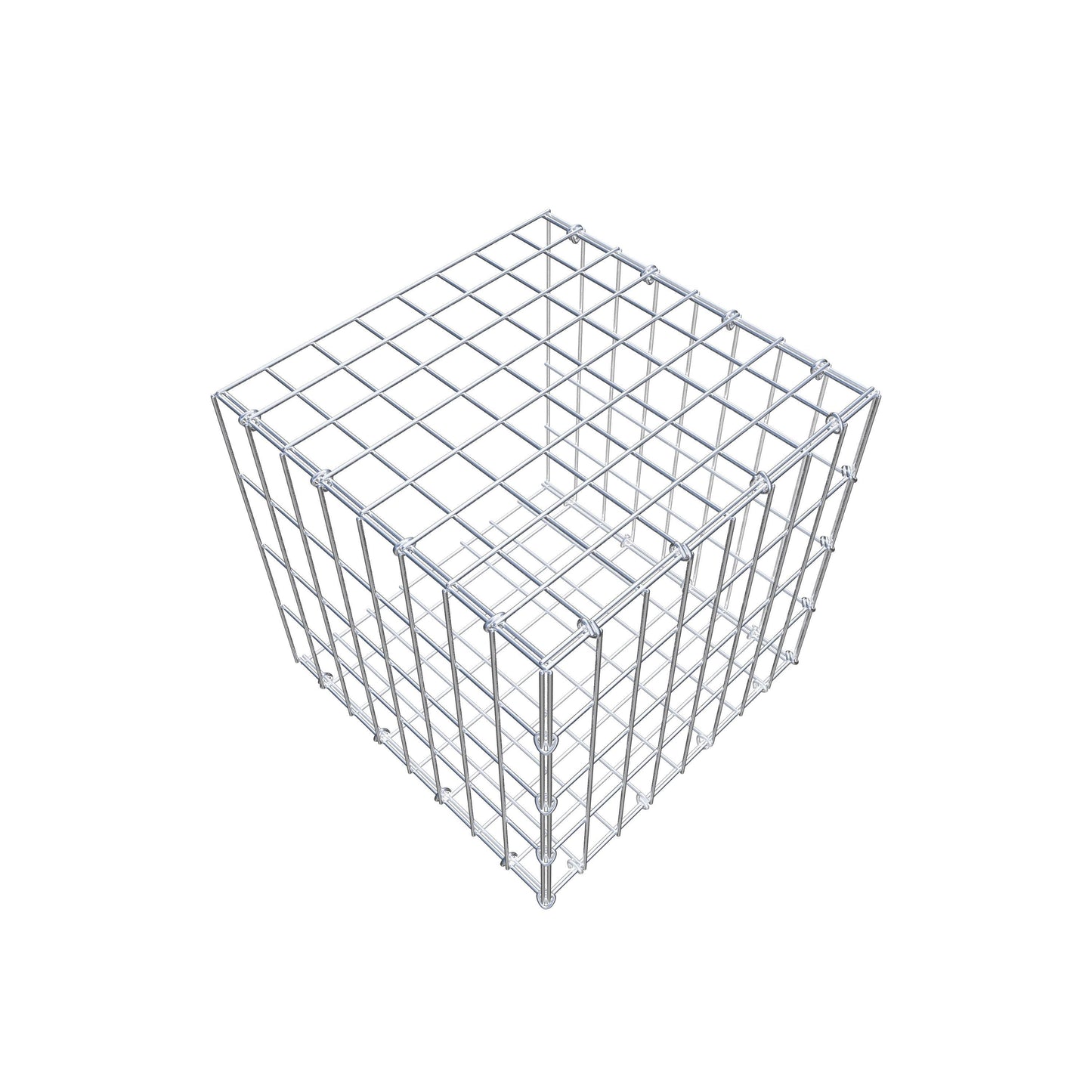 Mounted gabion type 2 40 cm x 40 cm x 40 cm, mesh size 5 cm x 10 cm, C-ring