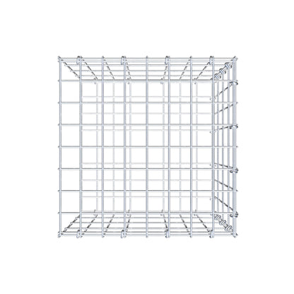 Mounted gabion type 2 40 cm x 40 cm x 40 cm, mesh size 5 cm x 10 cm, C-ring