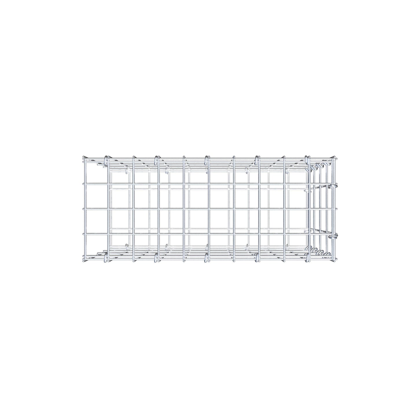 Mounted gabion type 2 50 cm x 40 cm x 20 cm, mesh size 5 cm x 10 cm, C-ring