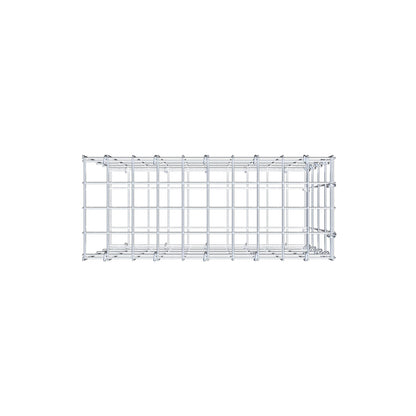 Mounted gabion type 2 50 cm x 40 cm x 20 cm, mesh size 5 cm x 10 cm, C-ring