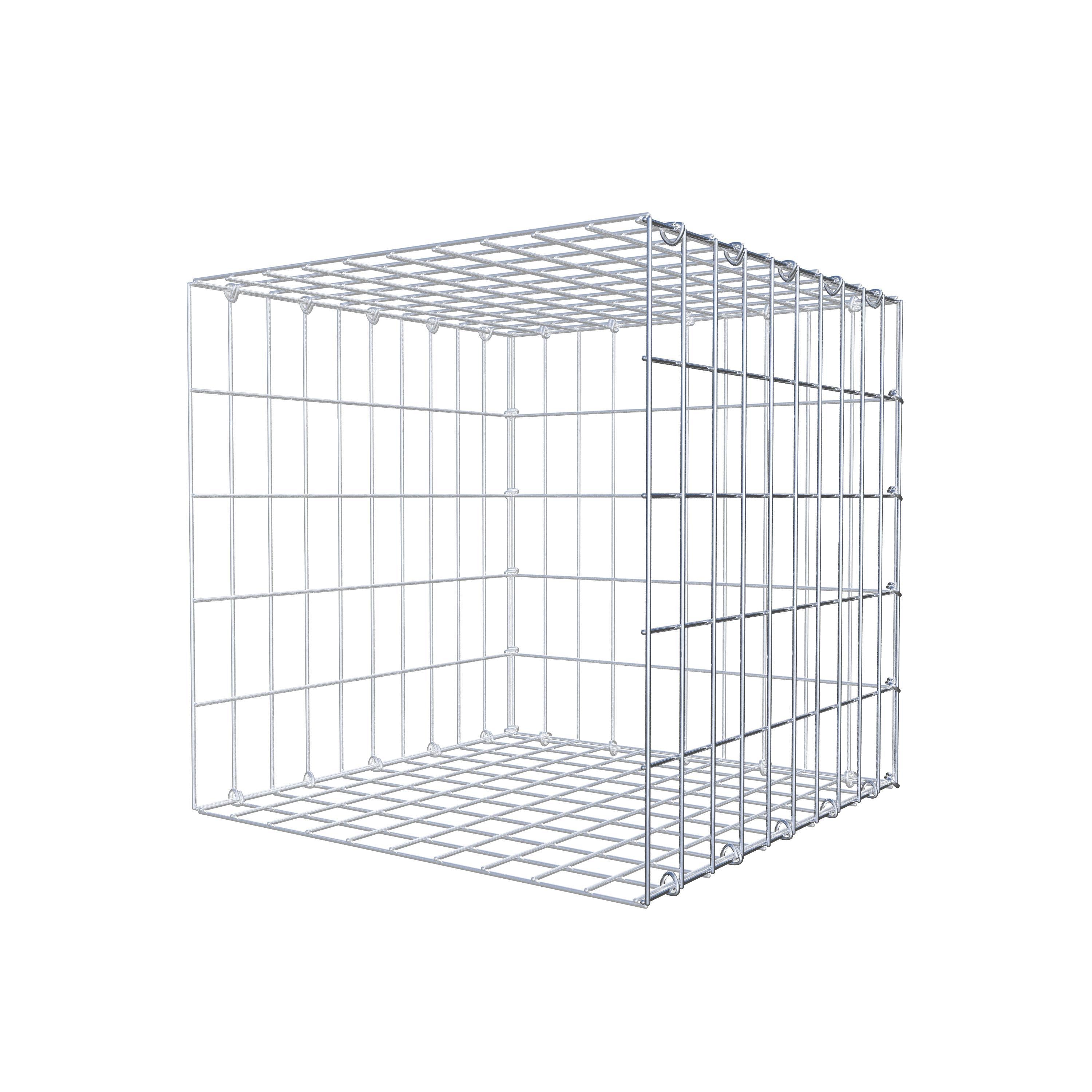 Mounted gabion type 2 50 cm x 50 cm x 50 cm, mesh size 5 cm x 10 cm, C-ring