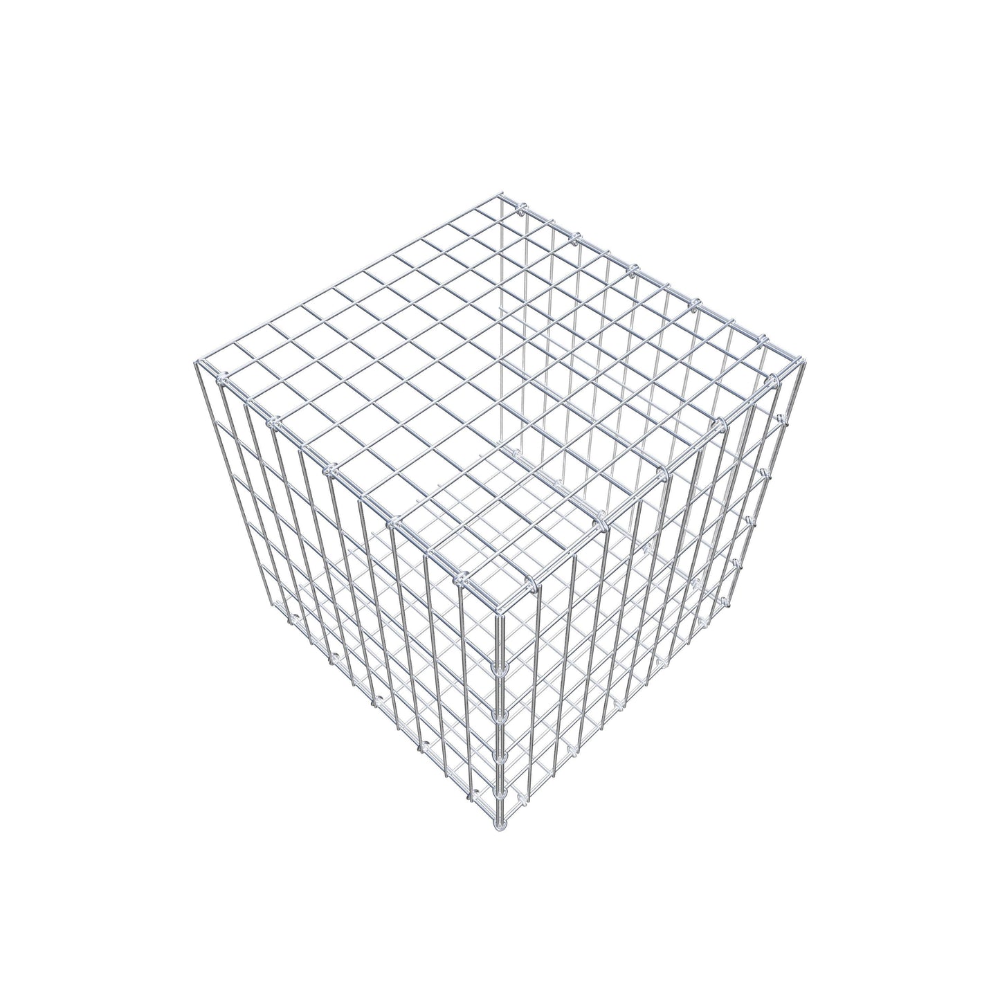 Mounted gabion type 2 50 cm x 50 cm x 50 cm, mesh size 5 cm x 10 cm, C-ring