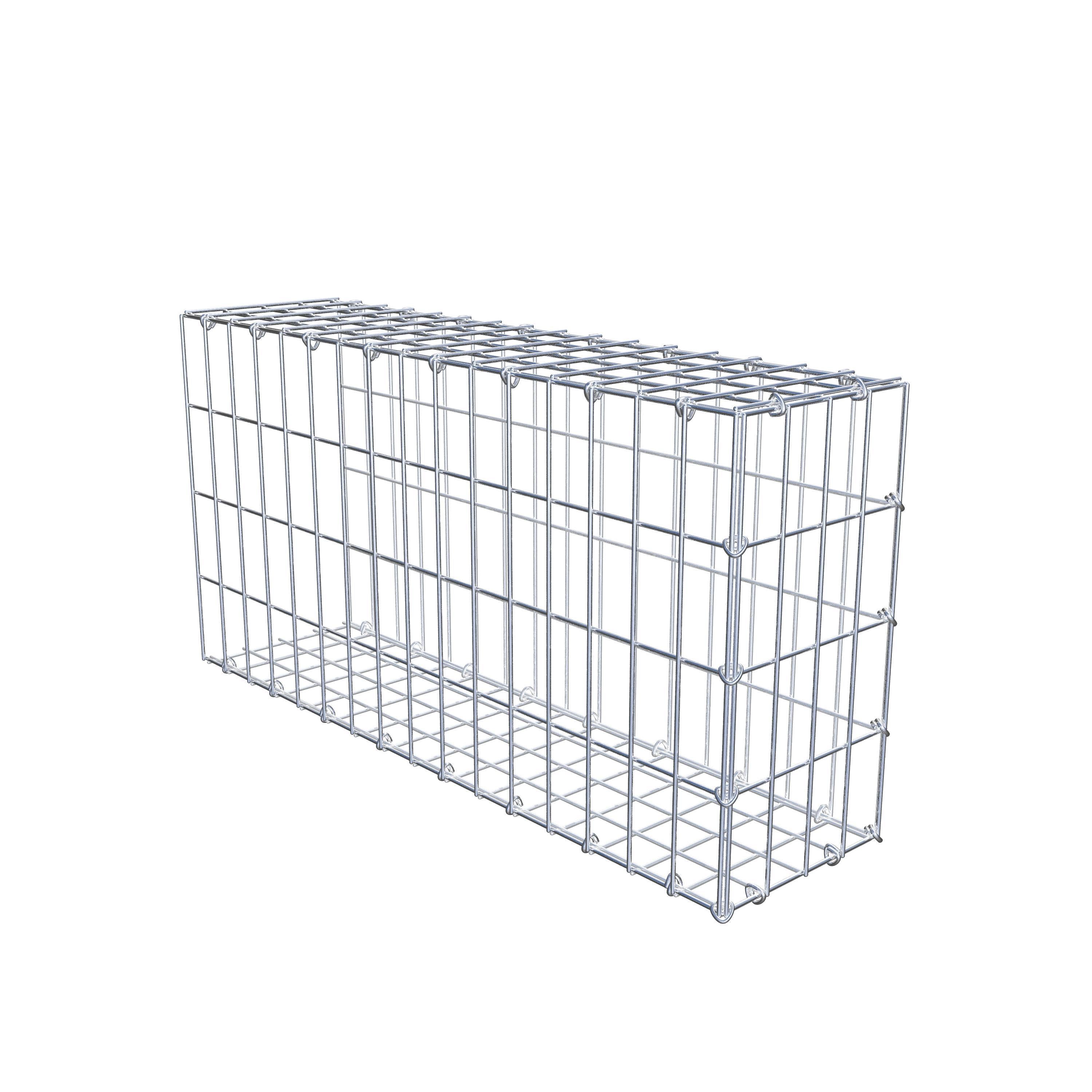 Mounted gabion type 2 80 cm x 40 cm x 20 cm, mesh size 5 cm x 10 cm, C-ring