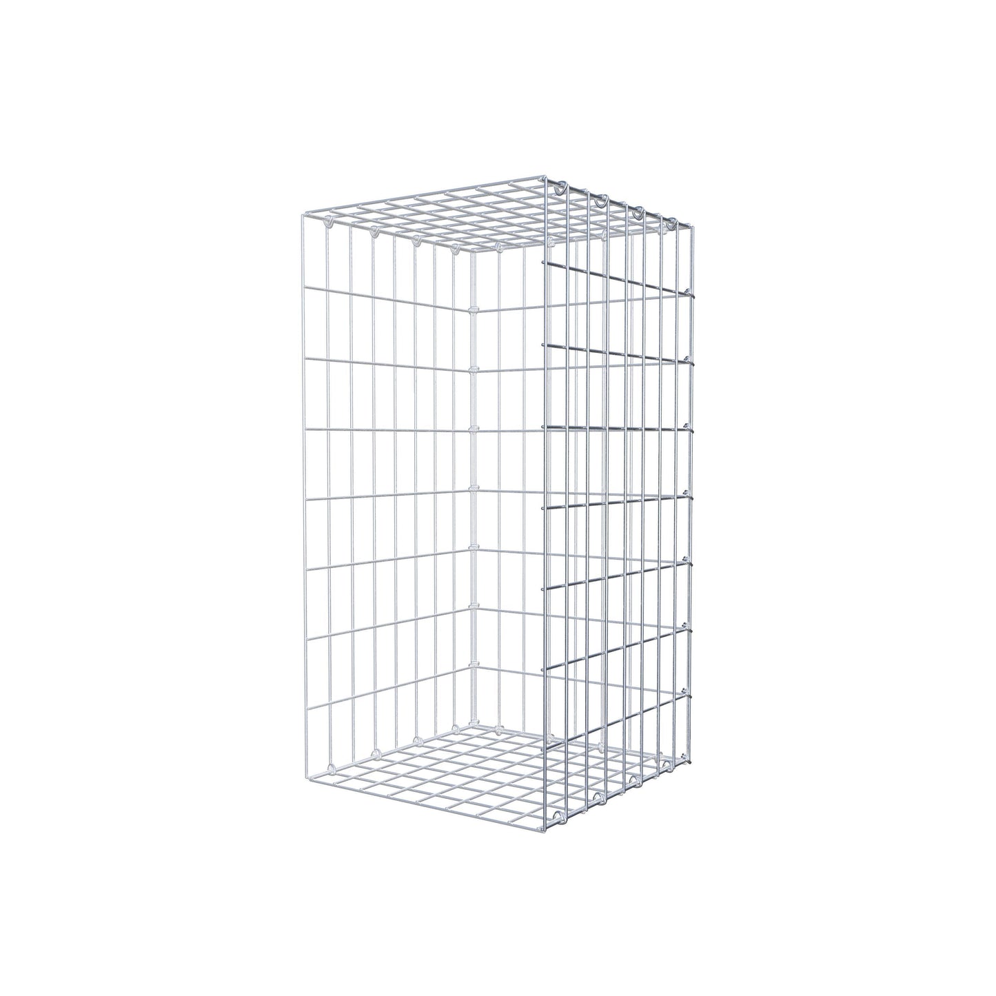 Mounted gabion type 2 80 cm x 40 cm x 40 cm, mesh size 5 cm x 10 cm, C-ring