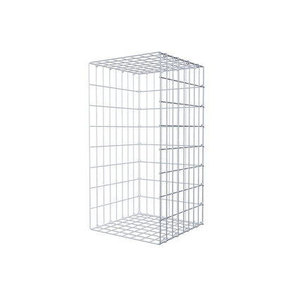 Mounted gabion type 2 80 cm x 40 cm x 40 cm, mesh size 5 cm x 10 cm, C-ring