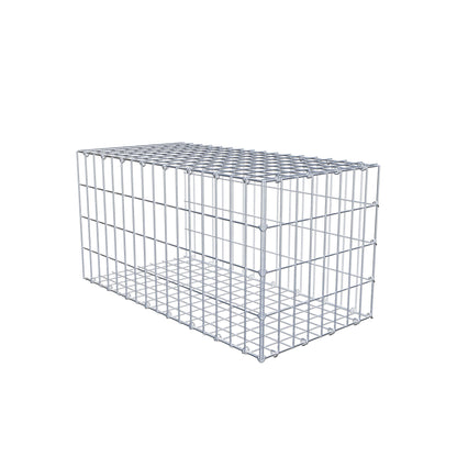 Mounted gabion type 2 80 cm x 40 cm x 40 cm, mesh size 5 cm x 10 cm, C-ring
