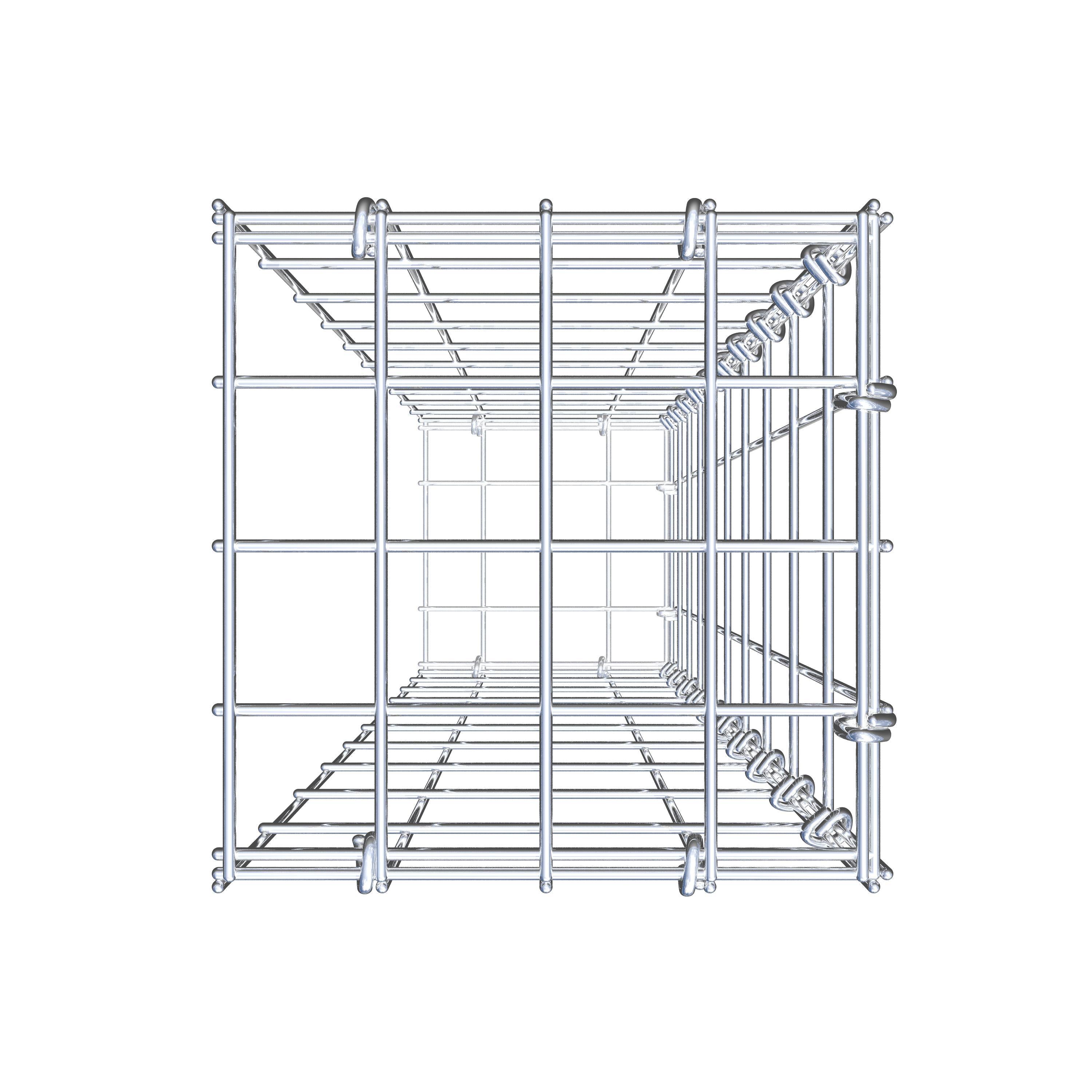 Anbaugabione Typ 2 100 cm x 20 cm x 20 cm, Maschenweite 5 cm x 10 cm, C-Ring