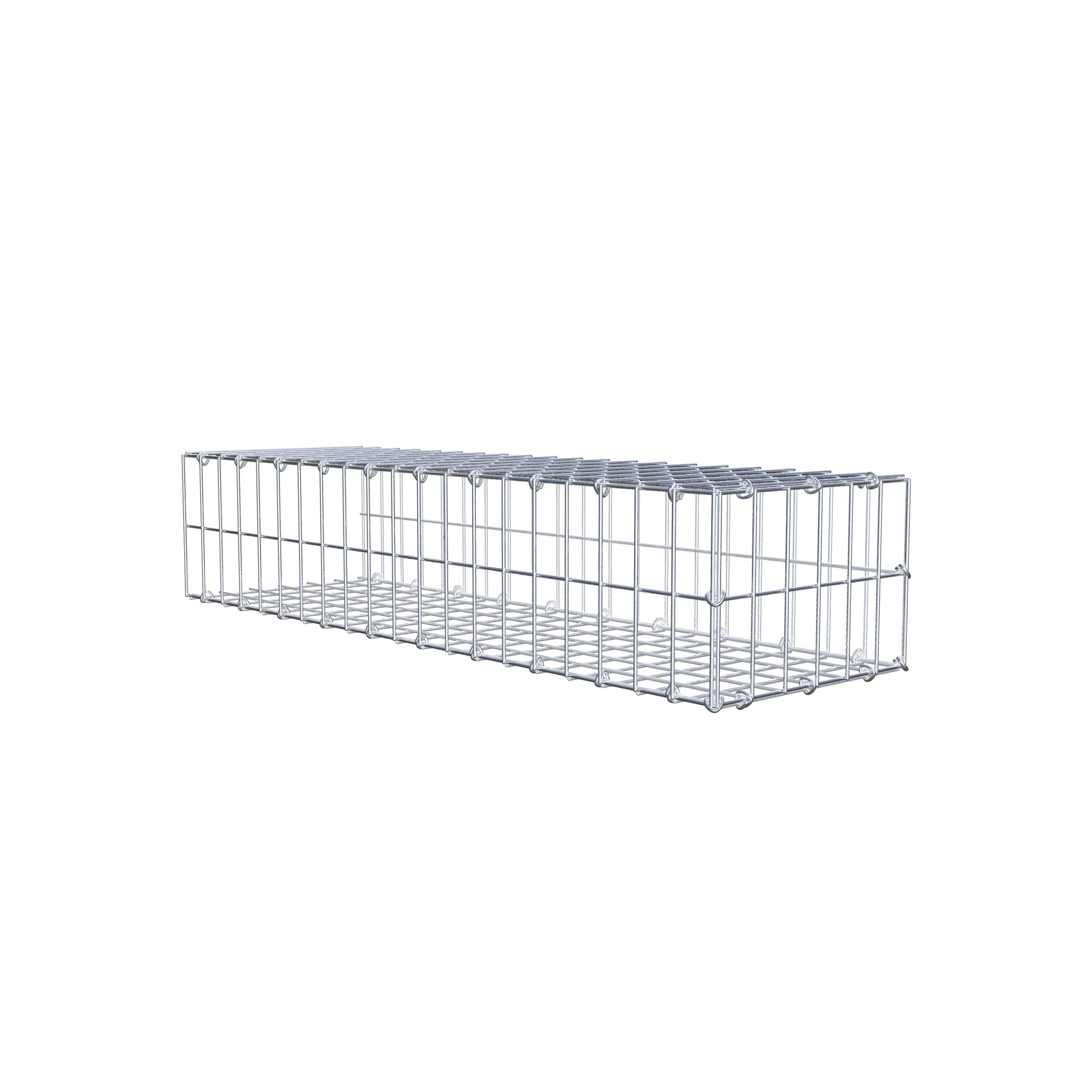 Monteret gabion type 2 100 cm x 20 cm x 30 cm, maskestørrelse 5 cm x 10 cm, C-ring