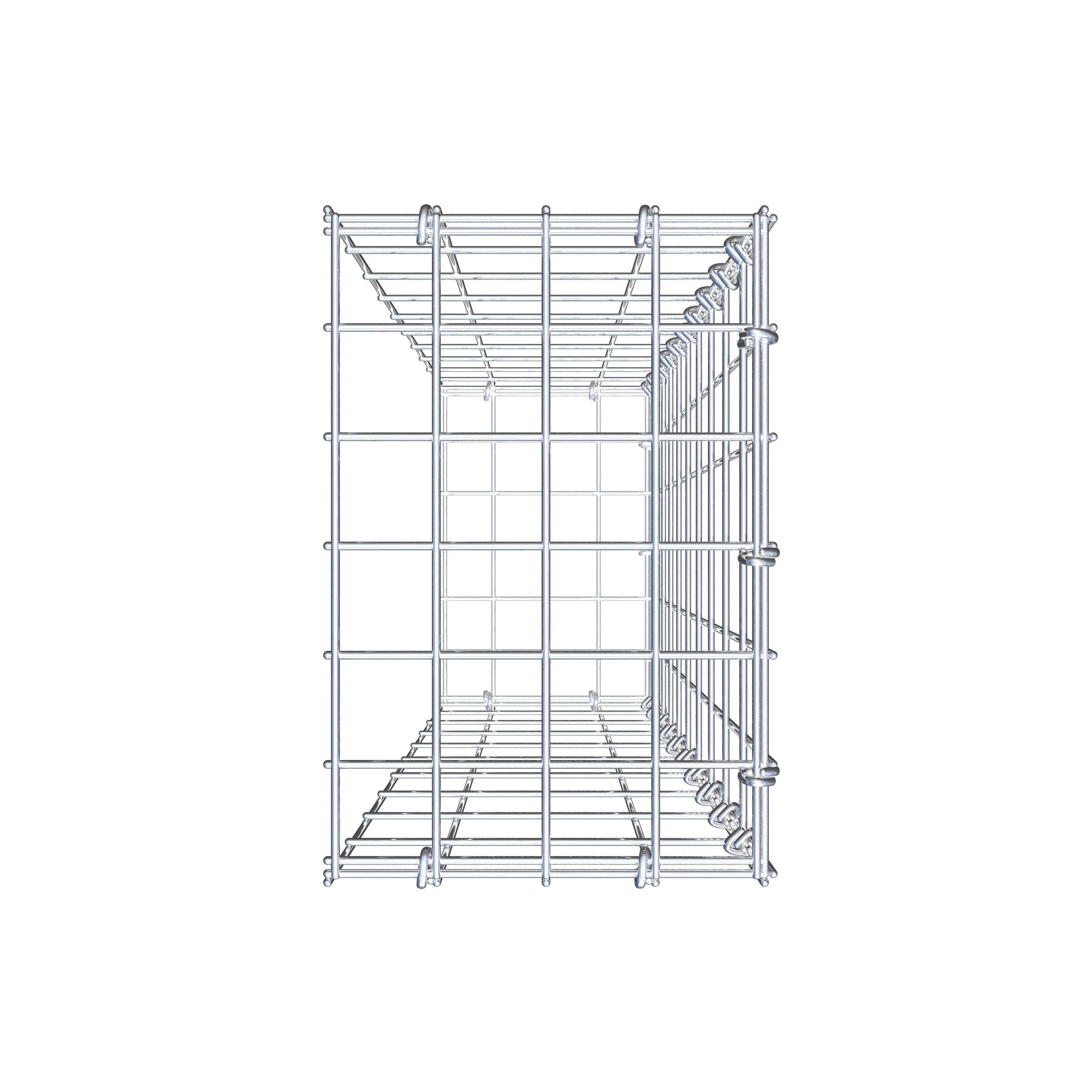 Gabião tipo 2 100 cm x 20 cm x 30 cm, malhagem 5 cm x 10 cm, anel C