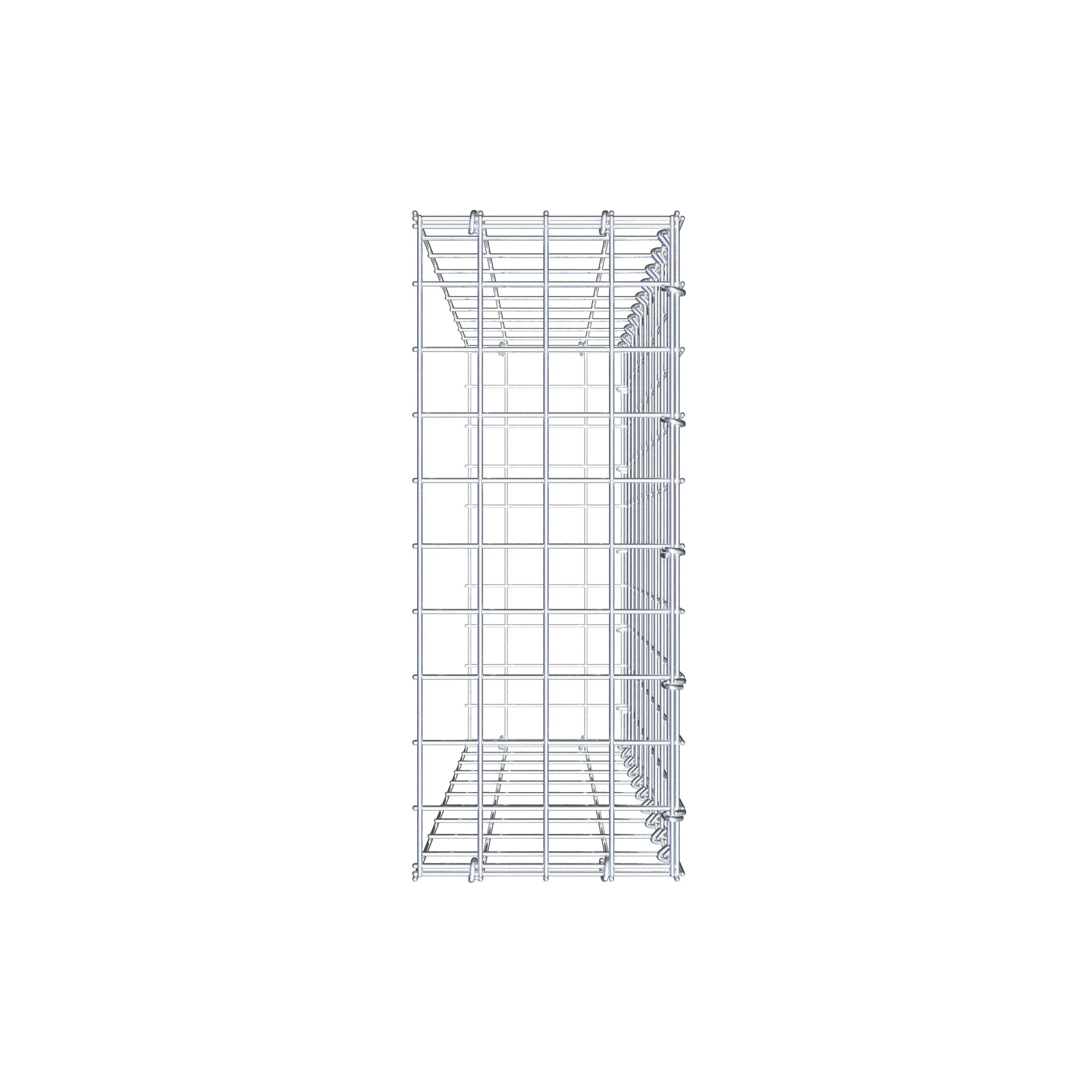 Gabião Tipo 2 100 cm x 20 cm x 50 cm, malhagem 5 cm x 10 cm, anel C