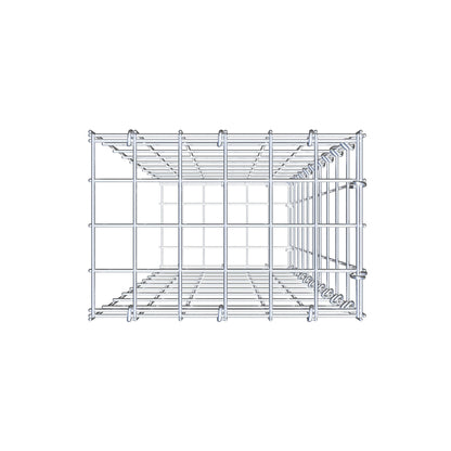 Anbaugabione Typ 2 100 cm x 30 cm x 20 cm, Maschenweite 5 cm x 10 cm, C-Ring