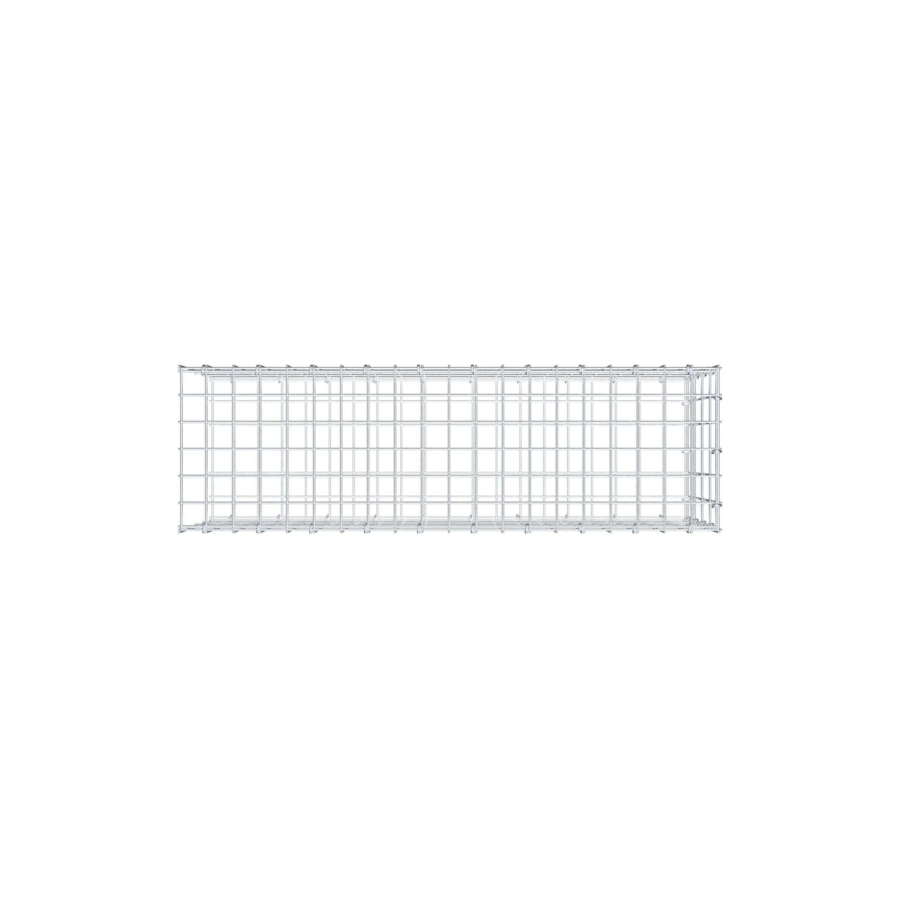 Mounted gabion type 2 100 cm x 40 cm x 30 cm, mesh size 5 cm x 10 cm, C-ring