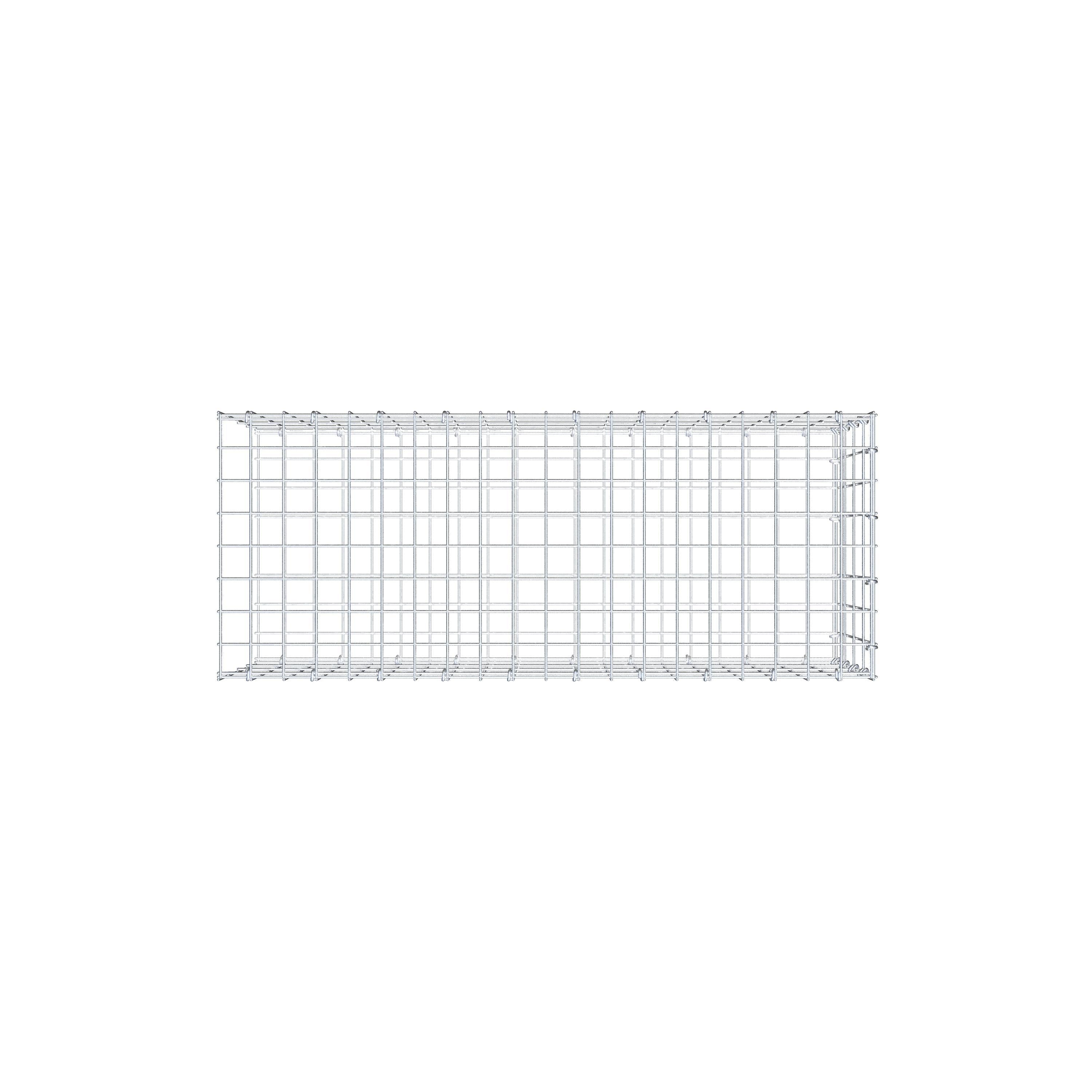 Anbaugabione Typ 2 100 cm x 40 cm x 40 cm, Maschenweite 5 cm x 10 cm, C-Ring