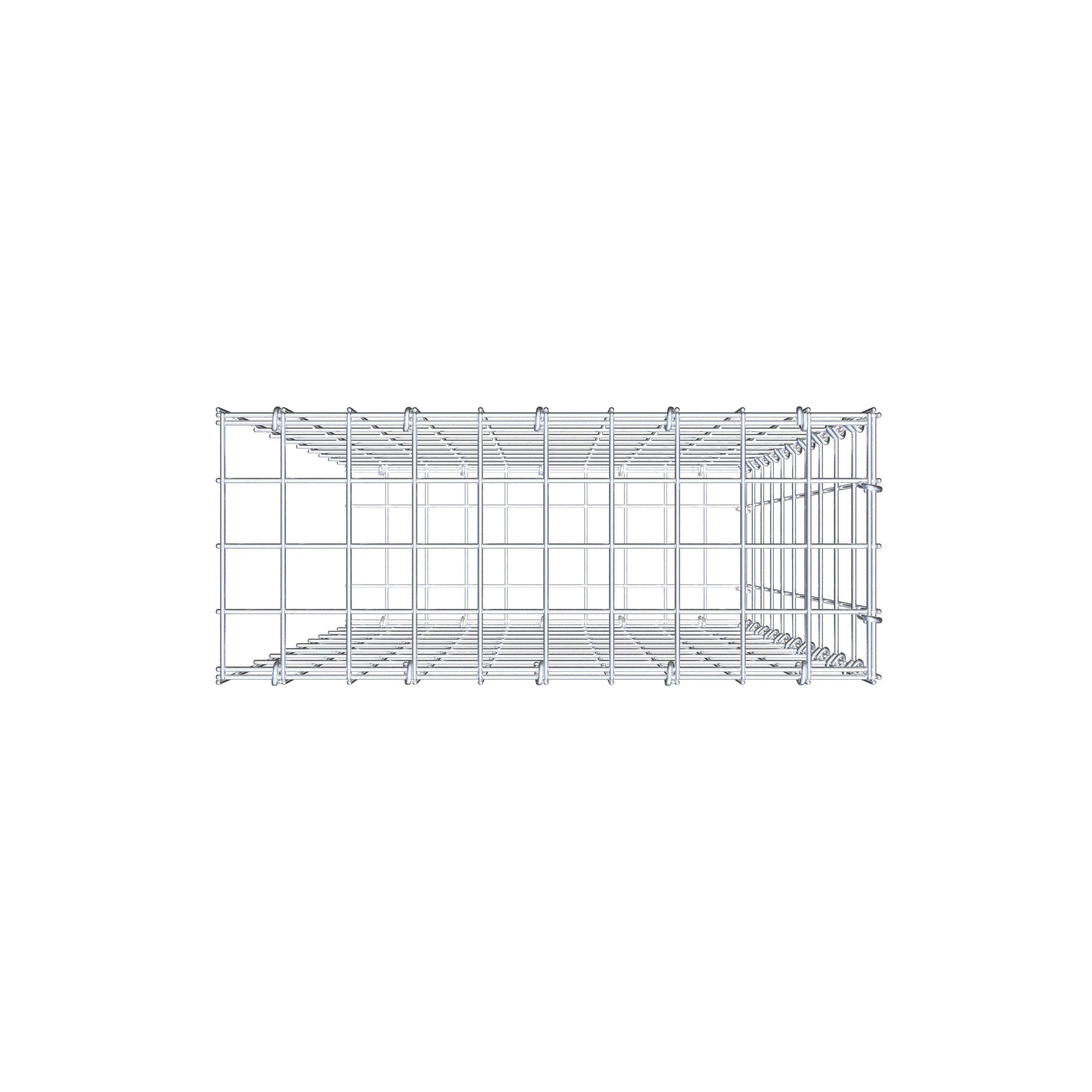 Gabião tipo 2 100 cm x 50 cm x 20 cm, malhagem 5 cm x 10 cm, anel C