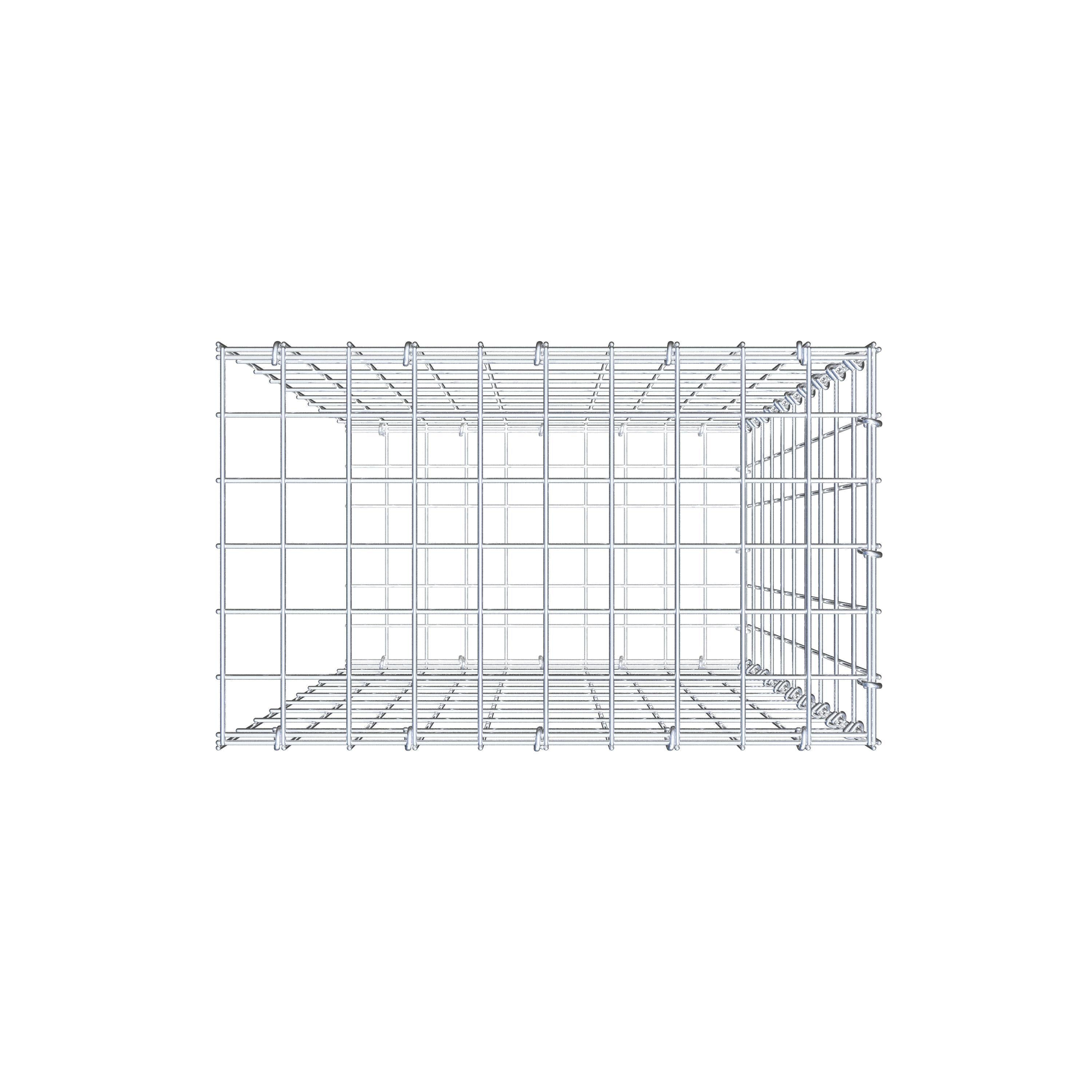 Gabião Tipo 2 100 cm x 50 cm x 30 cm, malhagem 5 cm x 10 cm, anel C