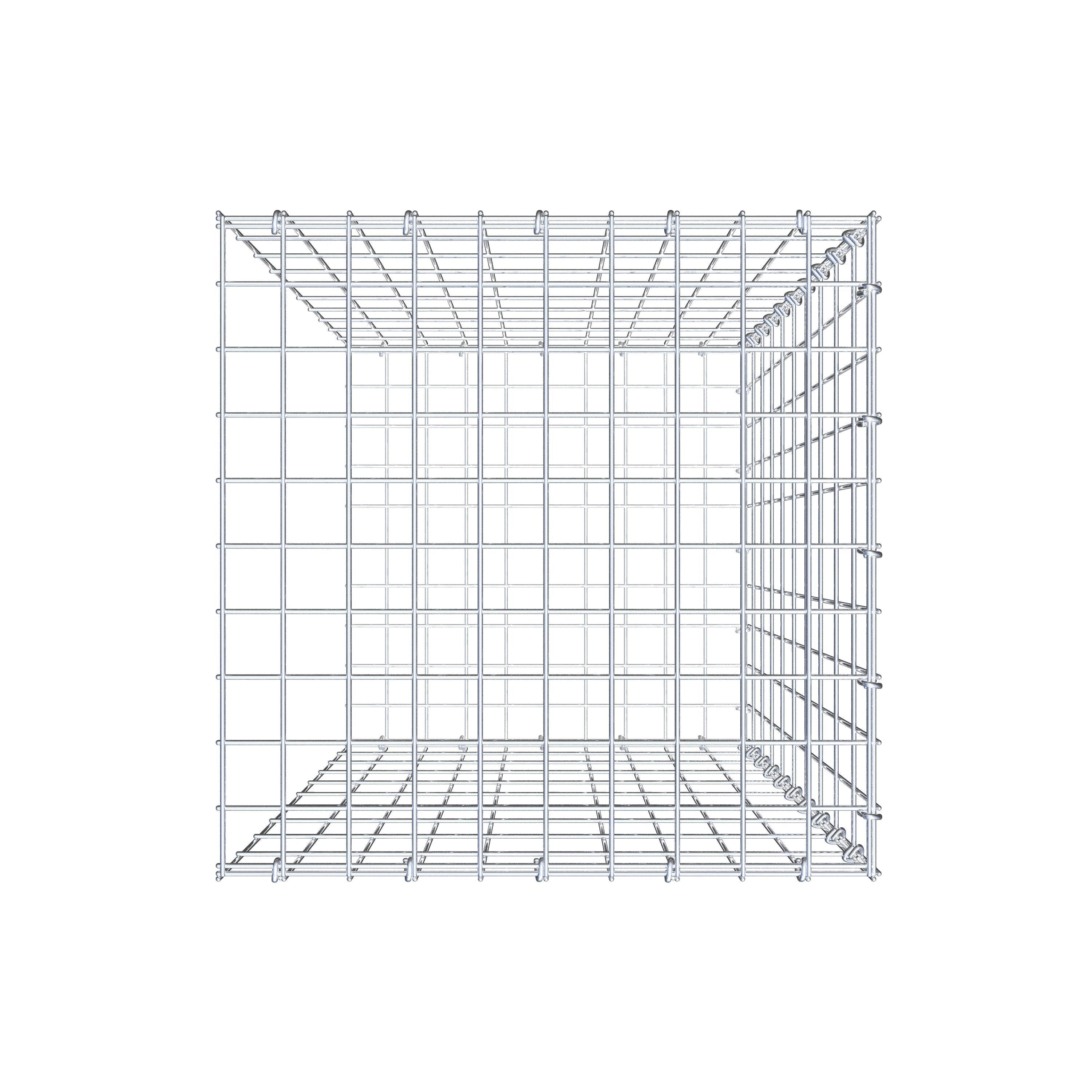 Anbaugabione Typ 2 100 cm x 50 cm x 50 cm, Maschenweite 5 cm x 10 cm, C-Ring