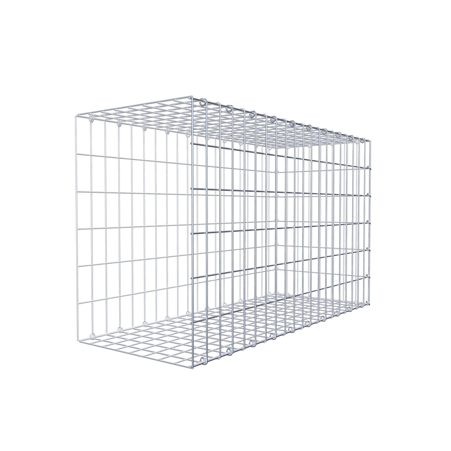 Mounted gabion type 2 100 cm x 60 cm x 40 cm, mesh size 5 cm x 10 cm, C-ring