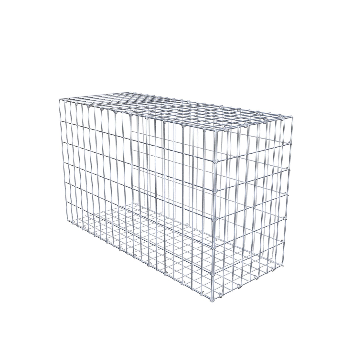 Mounted gabion type 2 100 cm x 60 cm x 40 cm, mesh size 5 cm x 10 cm, C-ring