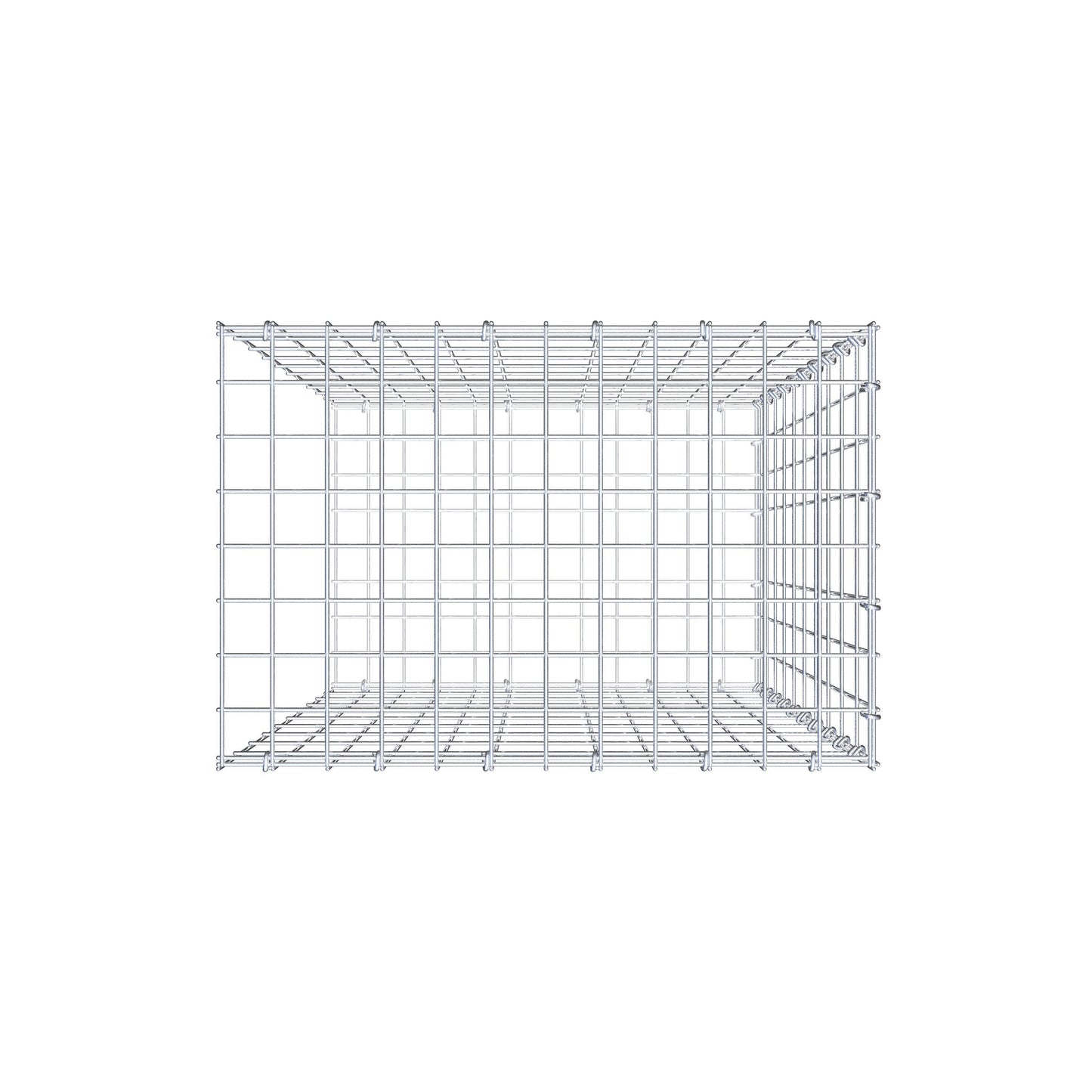 Mounted gabion type 2 100 cm x 60 cm x 40 cm, mesh size 5 cm x 10 cm, C-ring