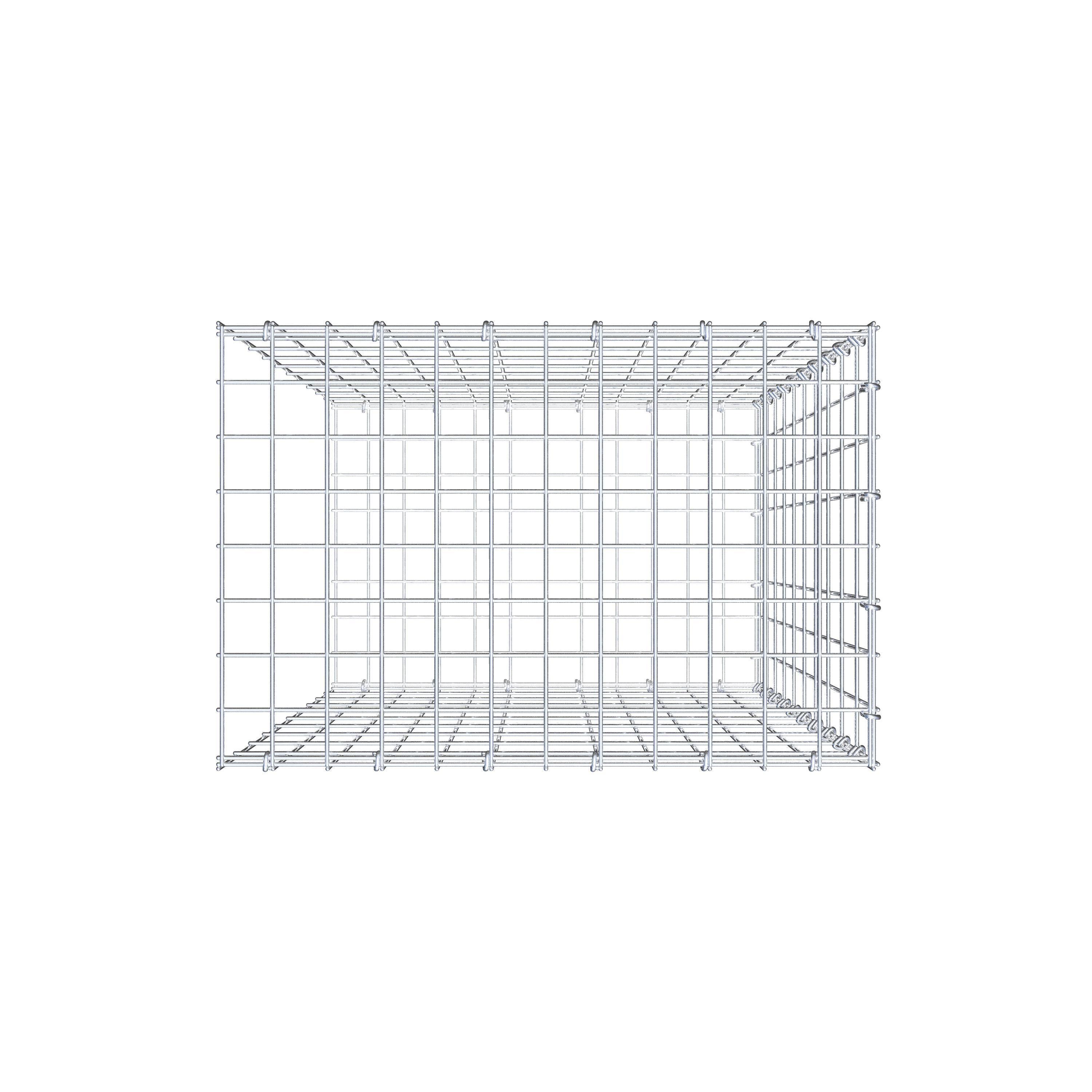 Gabião tipo 2 100 cm x 60 cm x 40 cm, malhagem 5 cm x 10 cm, anel C