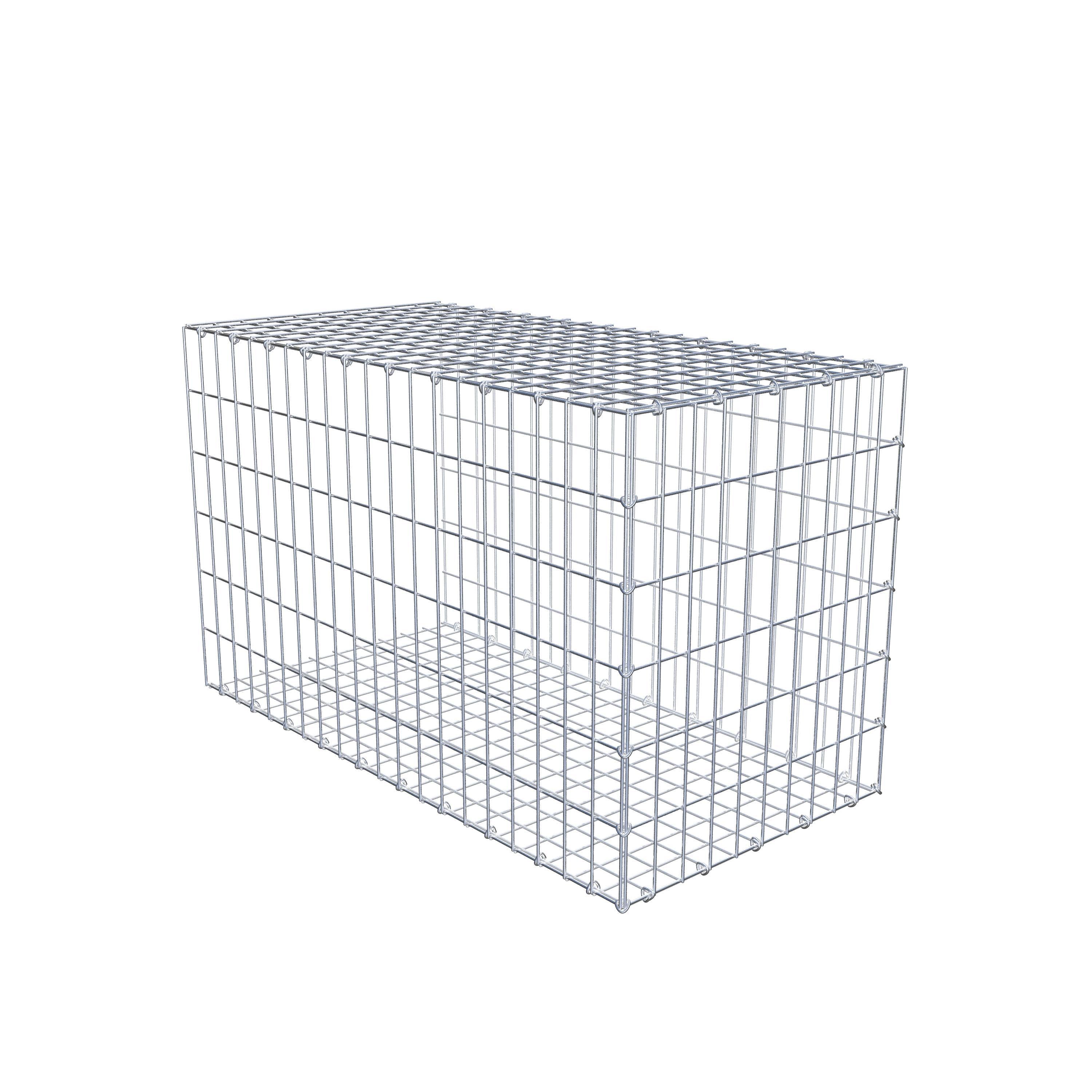 Monteret gabion type 2 100 cm x 60 cm x 50 cm, maskestørrelse 5 cm x 10 cm, C-ring