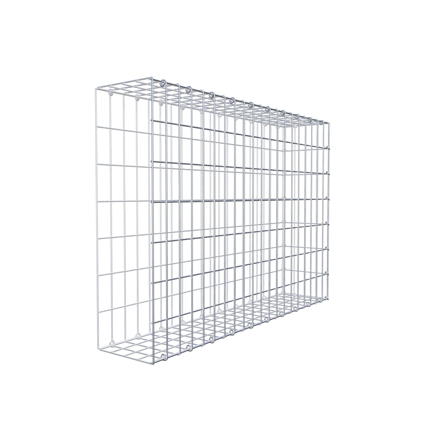 Mounted gabion type 2 100 cm x 70 cm x 20 cm, mesh size 5 cm x 10 cm, C-ring