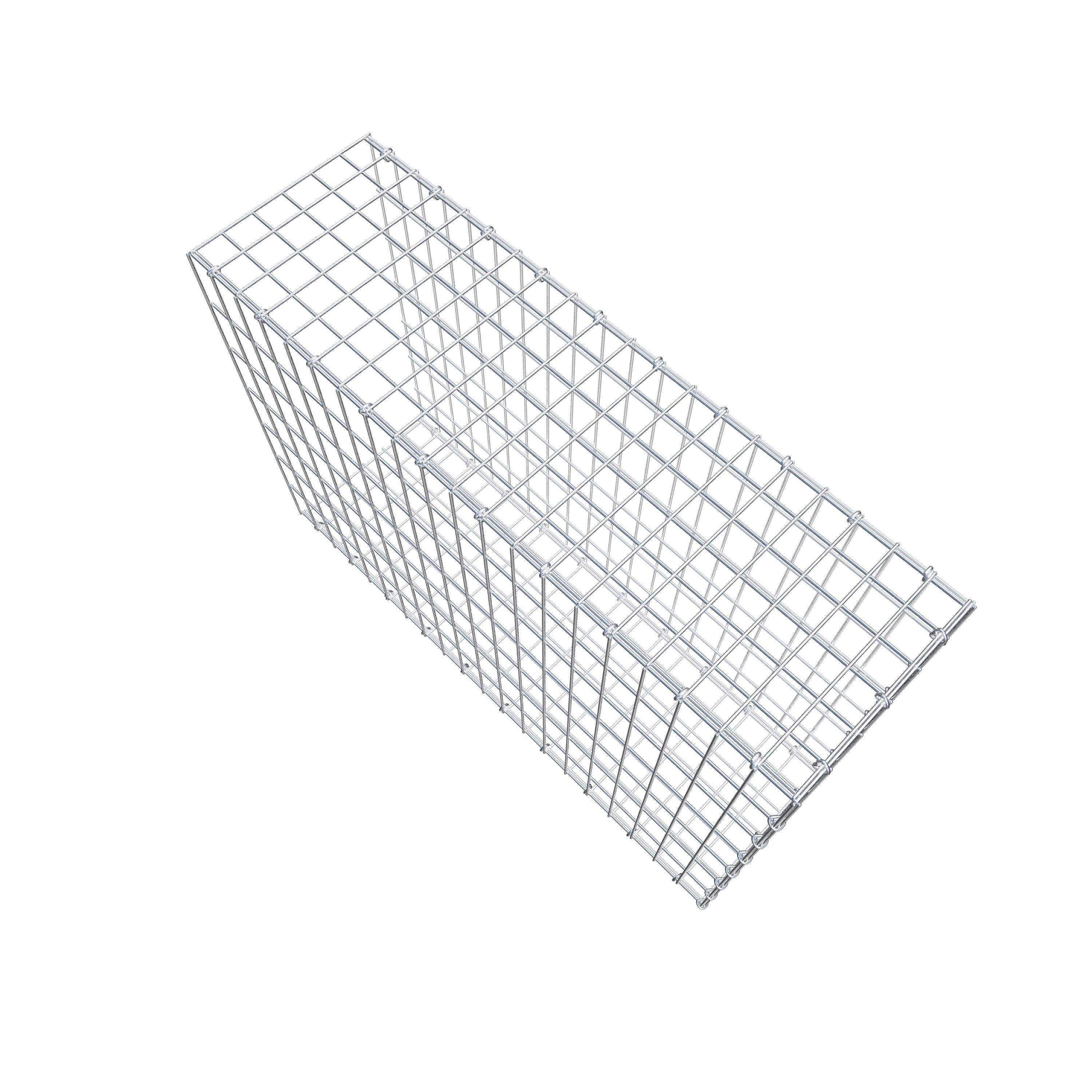 Anbaugabione Typ 2 100 cm x 70 cm x 30 cm, Maschenweite 5 cm x 10 cm, C-Ring