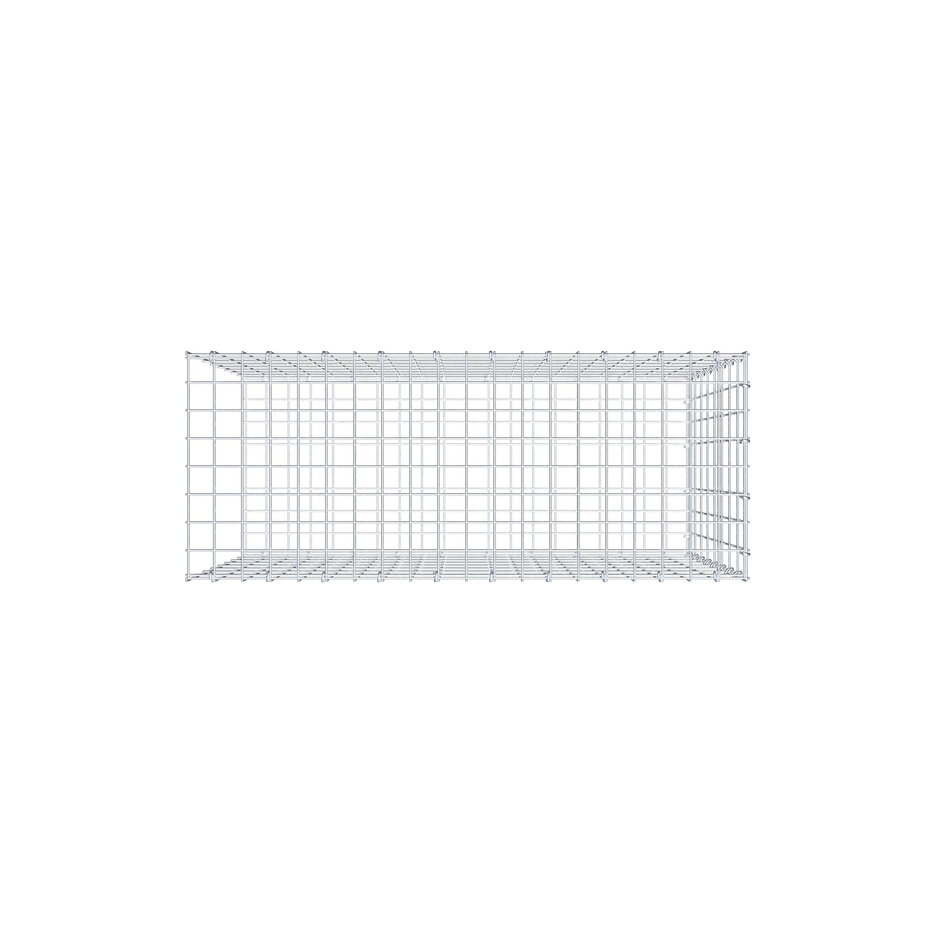 Anbaugabione Typ 2 100 cm x 80 cm x 40 cm, Maschenweite 5 cm x 10 cm, C-Ring