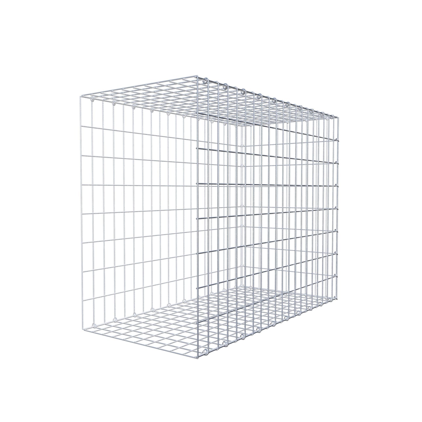Monteret gabion type 2 100 cm x 80 cm x 50 cm, maskestørrelse 5 cm x 10 cm, C-ring
