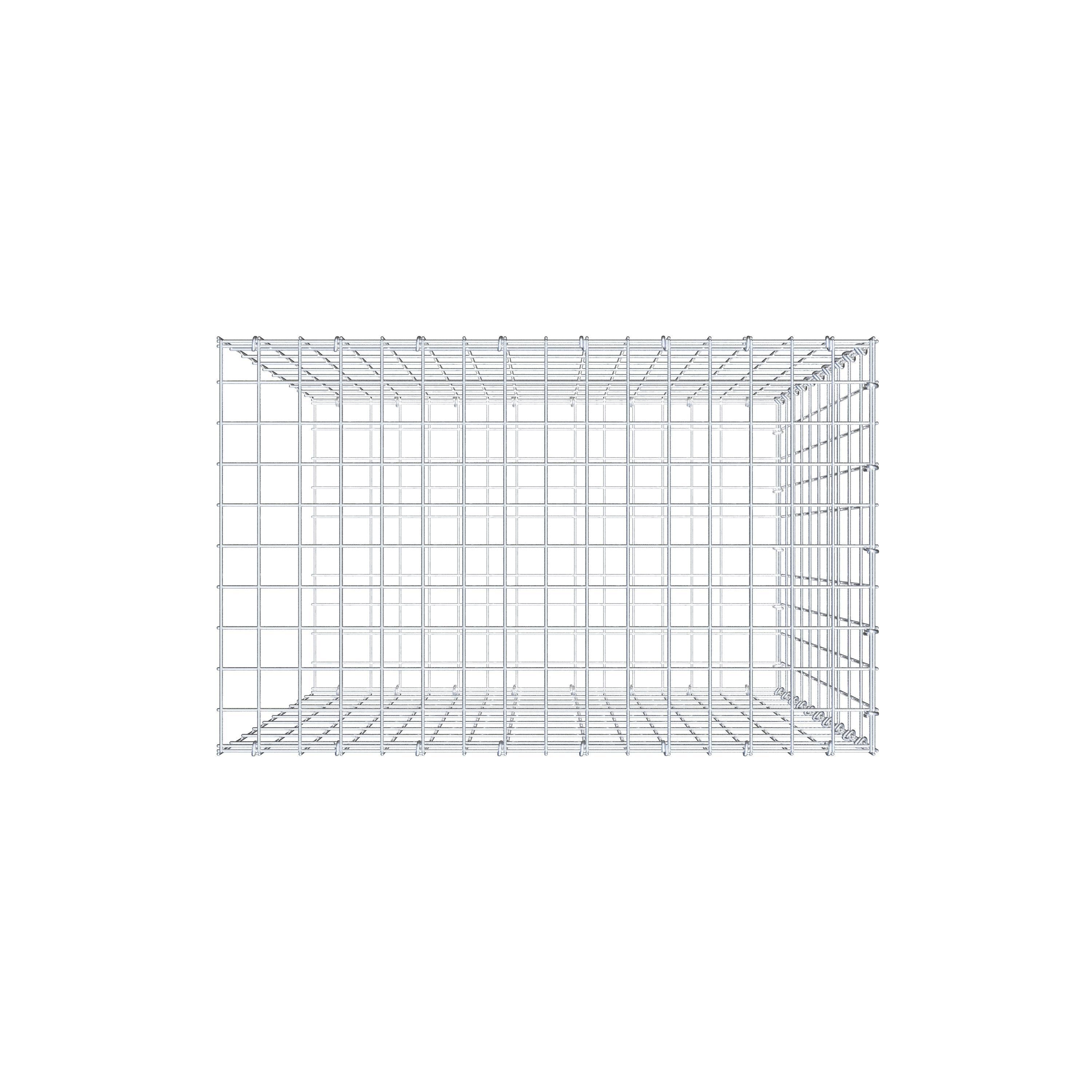 Monteret gabion type 2 100 cm x 80 cm x 50 cm, maskestørrelse 5 cm x 10 cm, C-ring