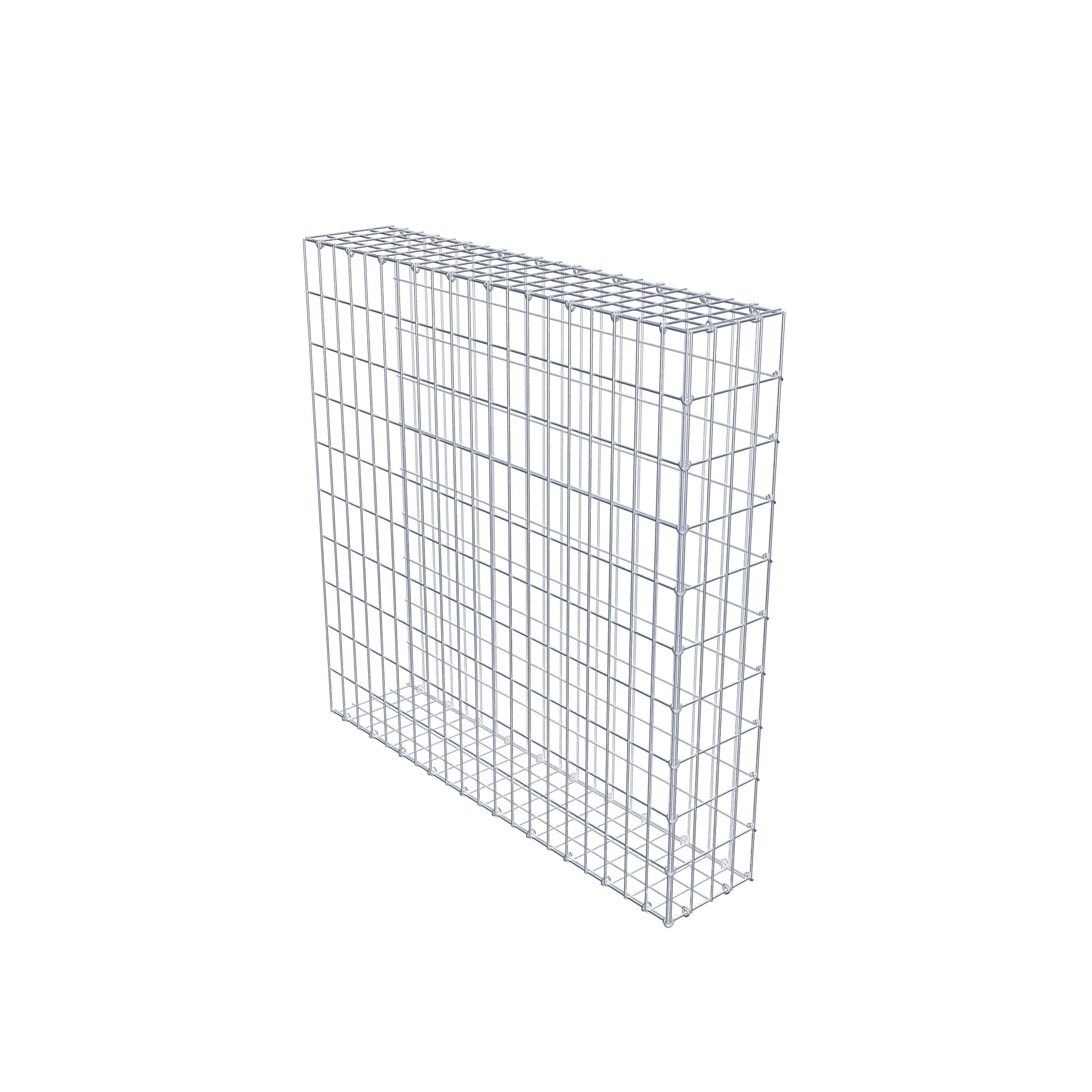 Monteret gabion type 2 100 cm x 100 cm x 20 cm, maskestørrelse 5 cm x 10 cm, C-ring