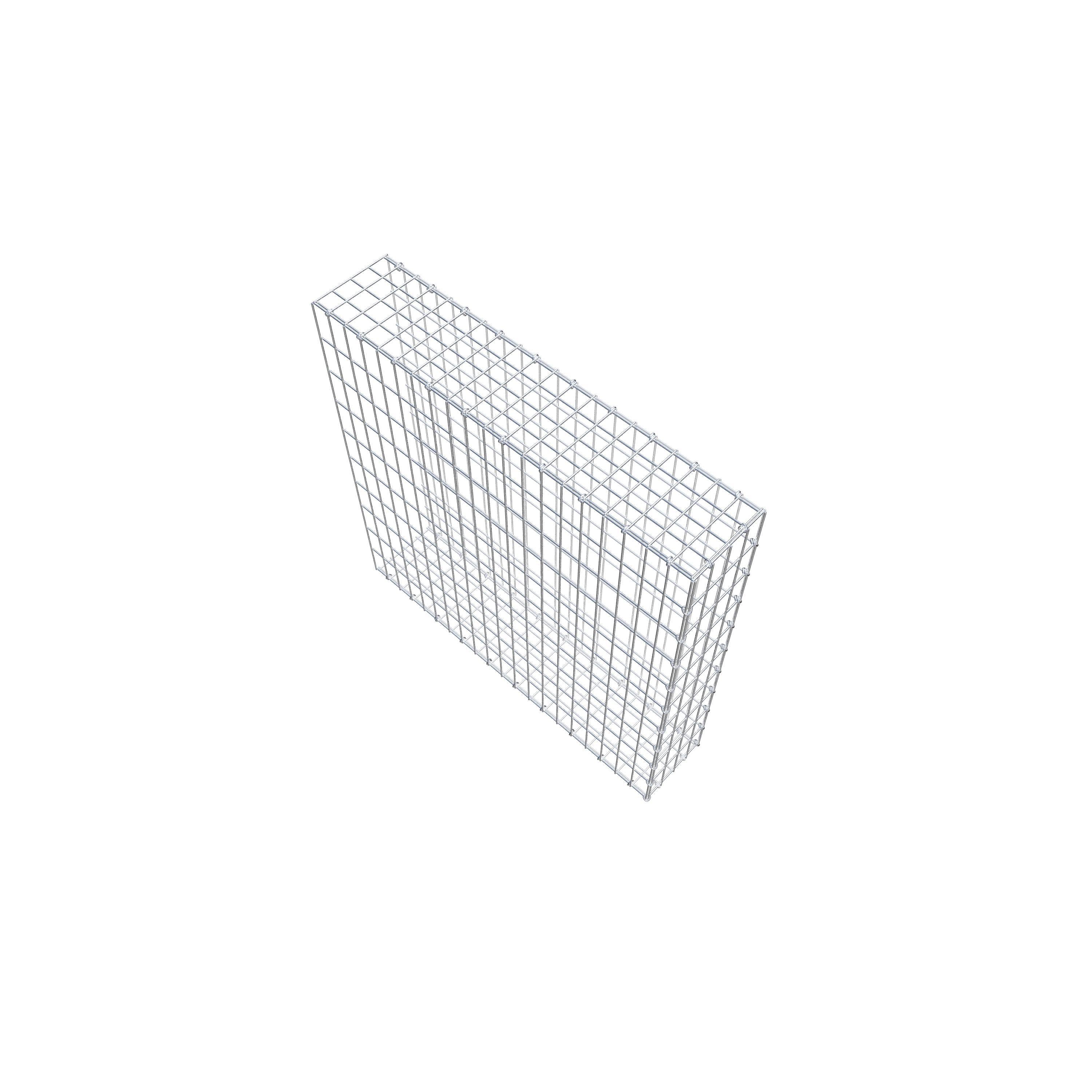 Monteret gabion type 2 100 cm x 100 cm x 20 cm, maskestørrelse 5 cm x 10 cm, C-ring