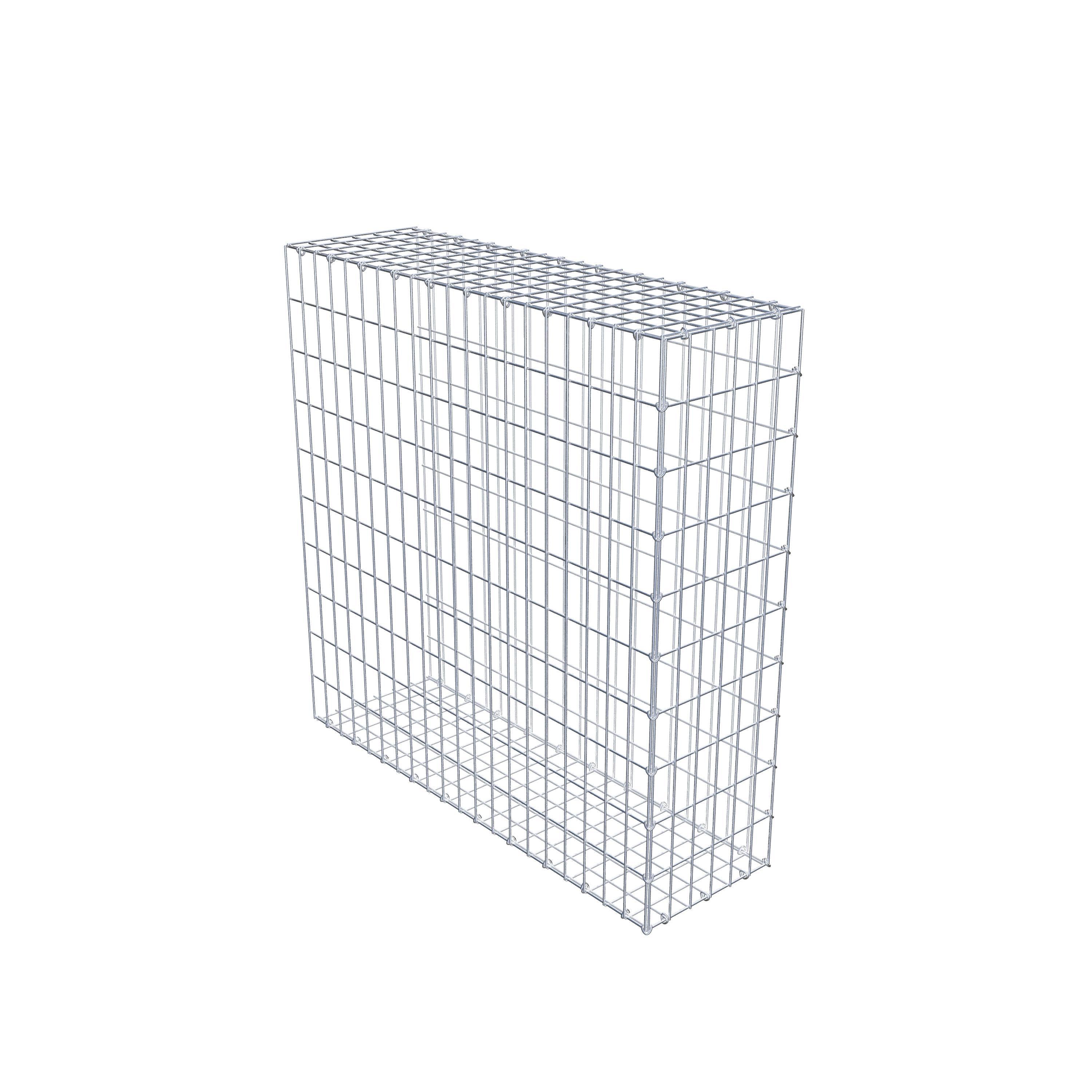 Monteret gabion type 2 100 cm x 100 cm x 30 cm, maskestørrelse 5 cm x 10 cm, C-ring