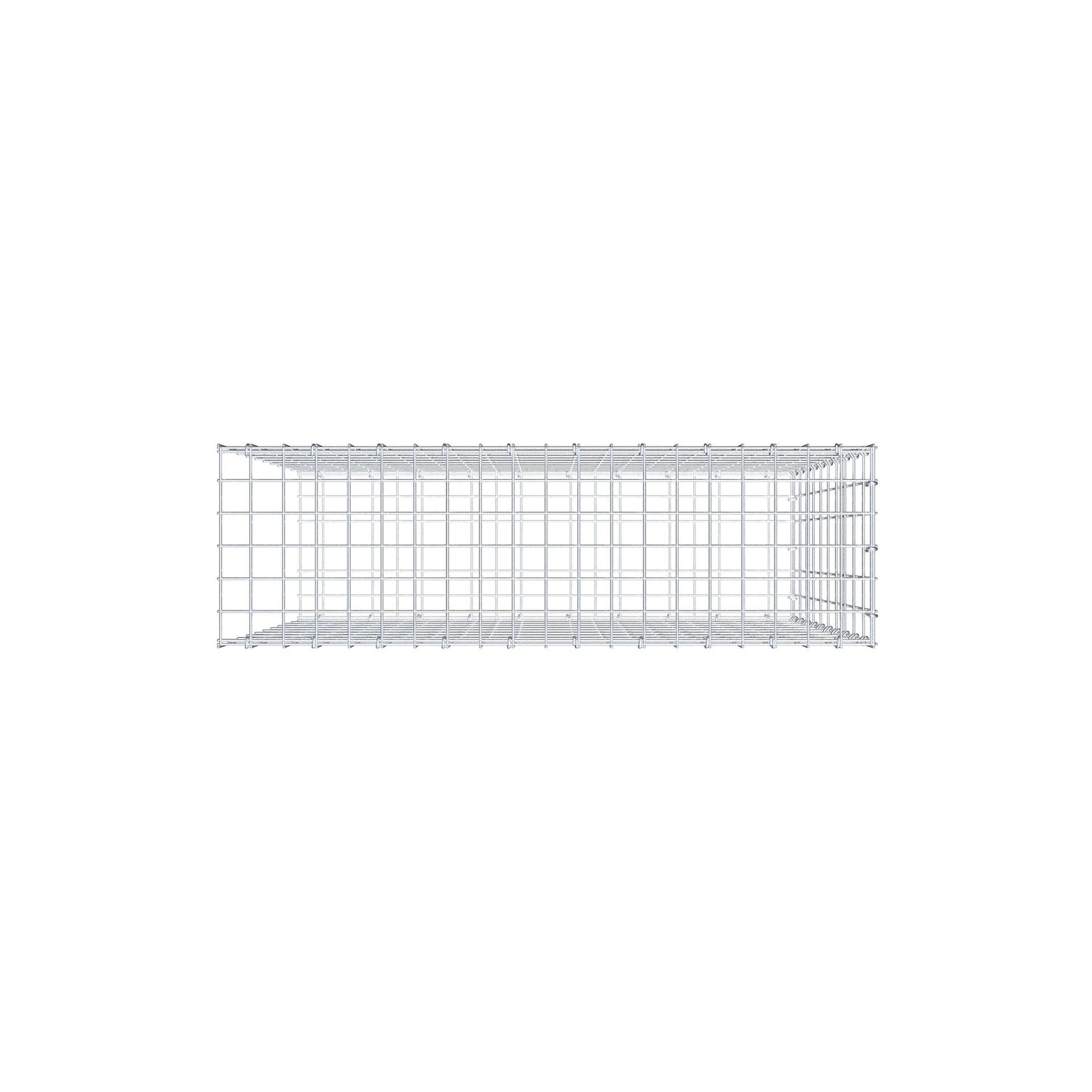Monteret gabion type 2 100 cm x 100 cm x 30 cm, maskestørrelse 5 cm x 10 cm, C-ring
