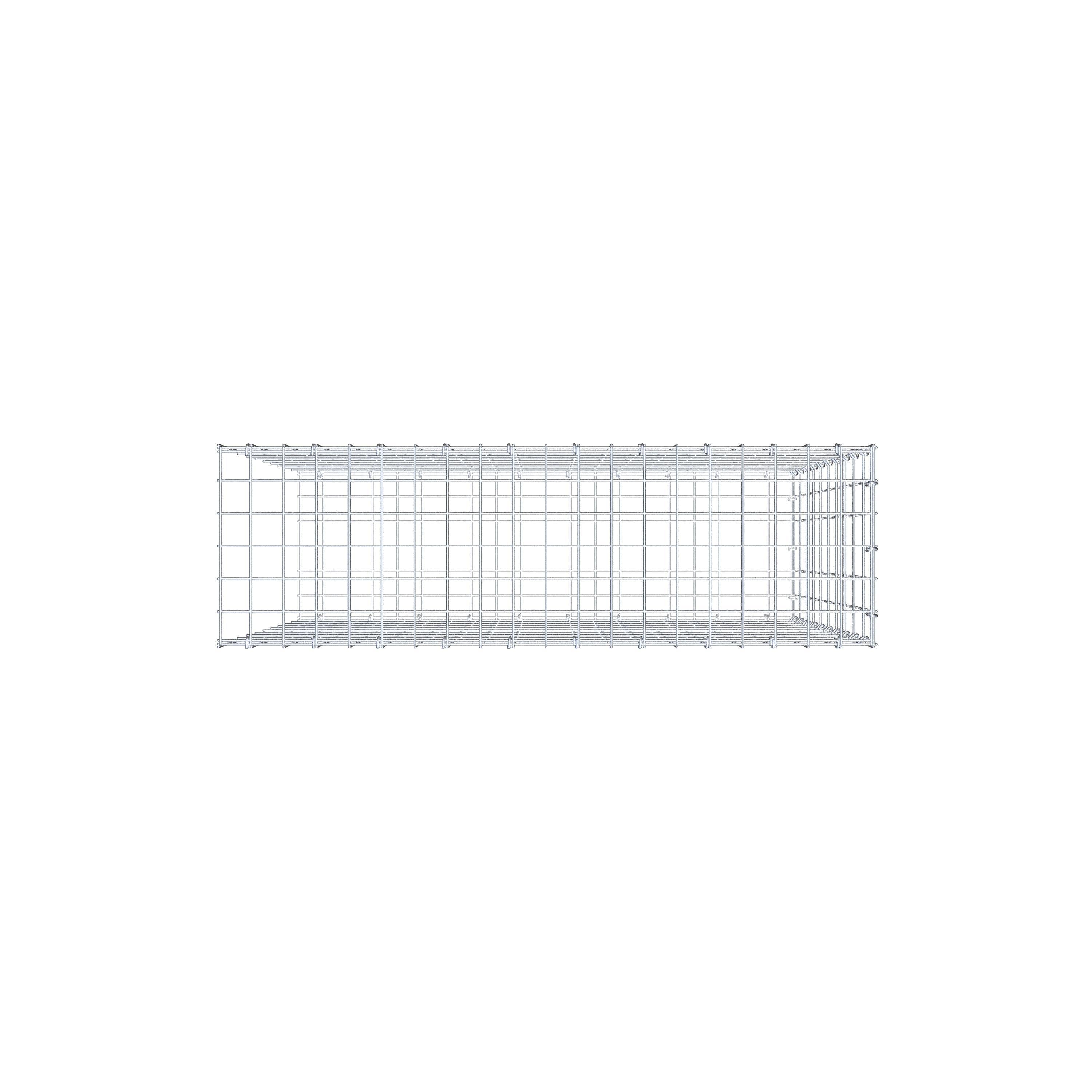 Monteret gabion type 2 100 cm x 100 cm x 30 cm, maskestørrelse 5 cm x 10 cm, C-ring