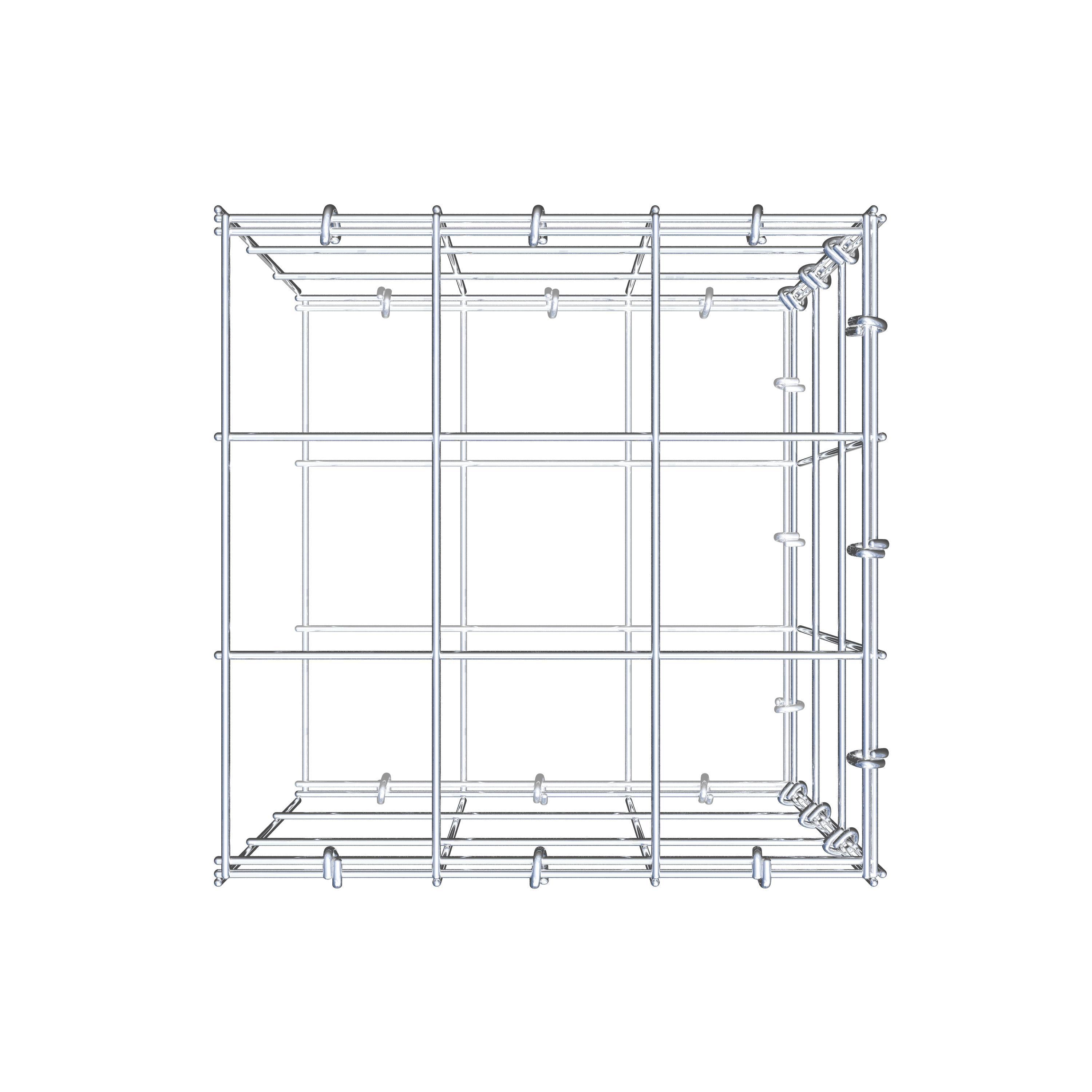 Anbaugabione Typ 2 30 cm x 30 cm x 30 cm (L x H x T), Maschenweite 10 cm x 10 cm, C-Ring