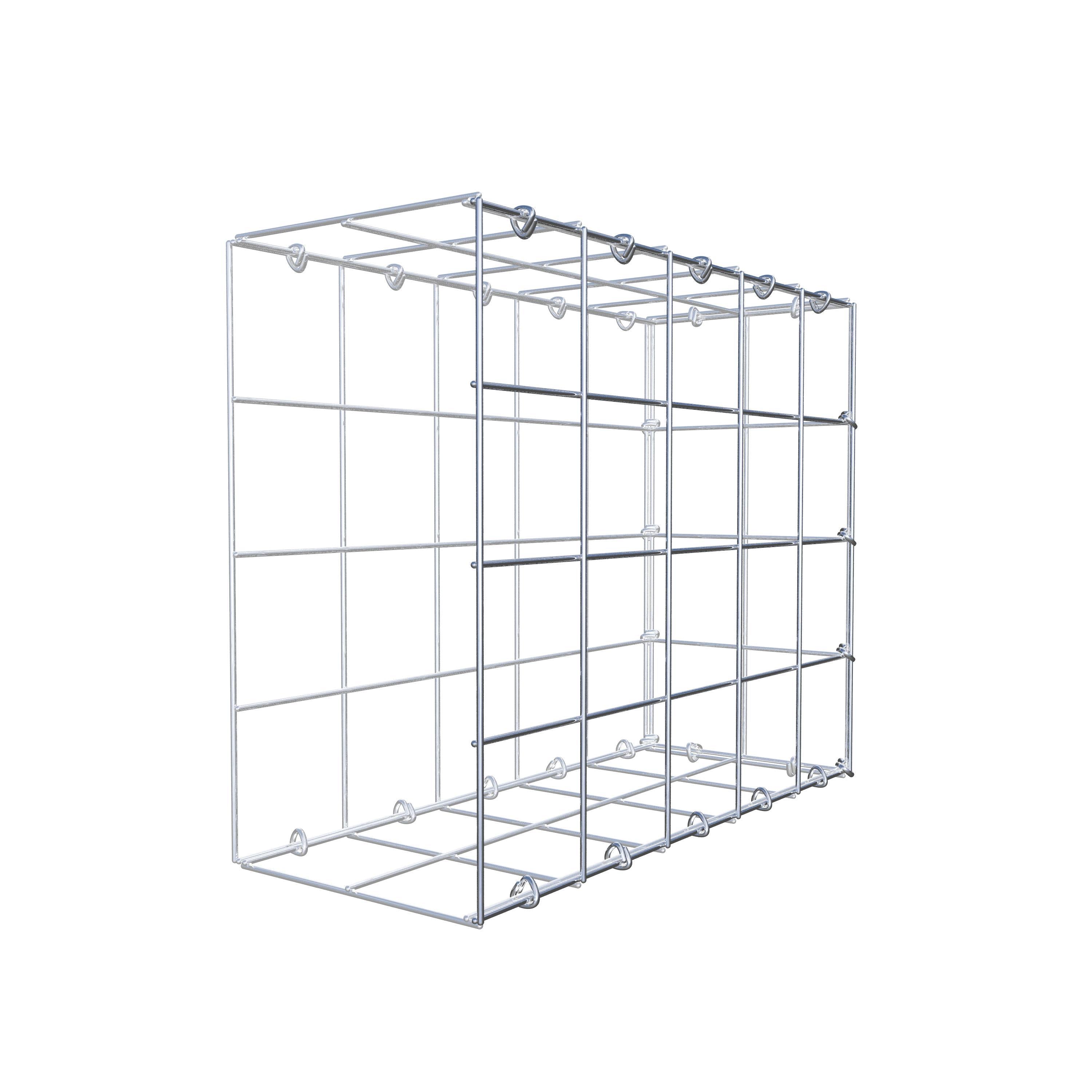 Monteret gabion type 2 50 cm x 40 cm x 20 cm (L x H x D), maskestørrelse 10 cm x 10 cm, C-ring